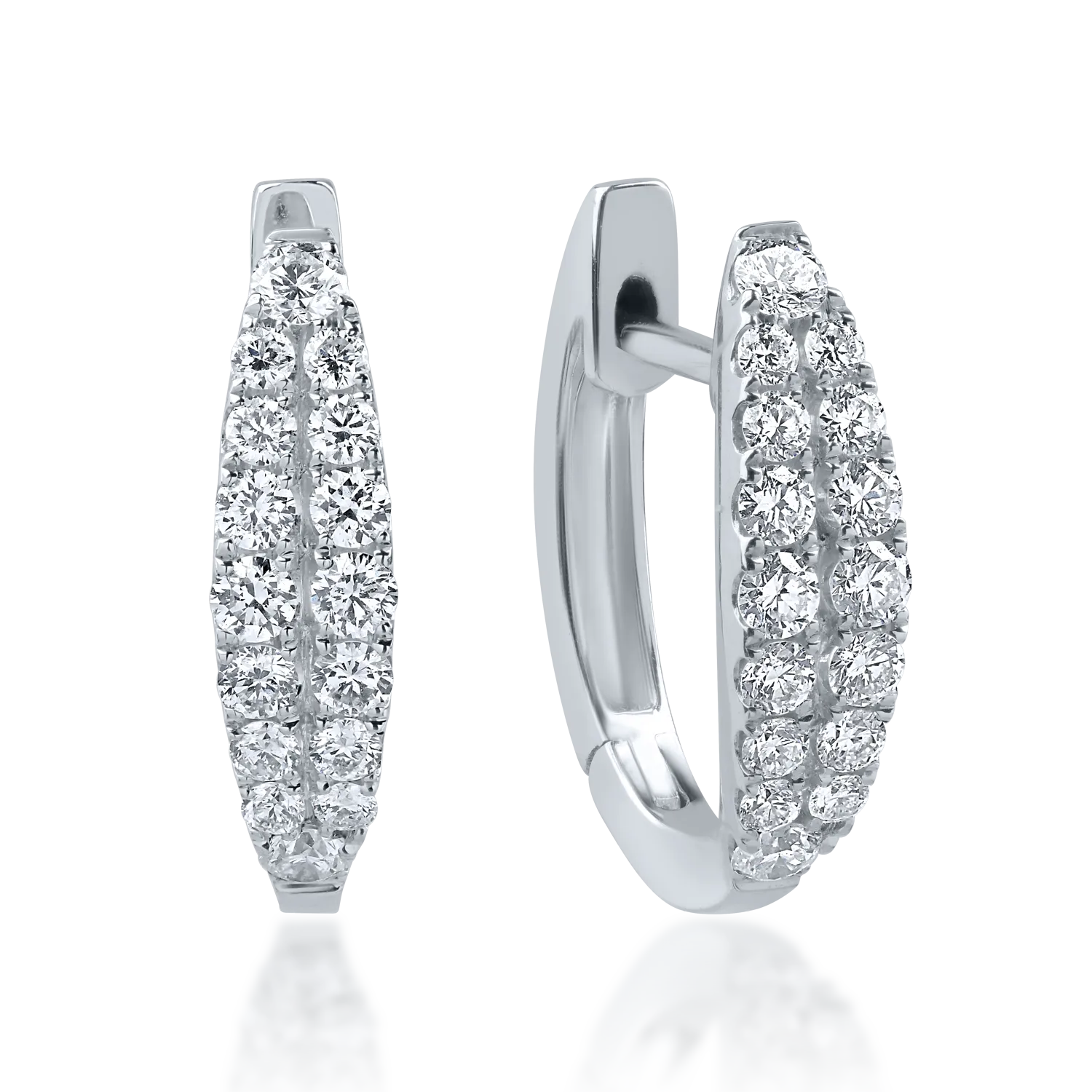 Kolczyki z białego złota z diamentami o masie 0.36ct