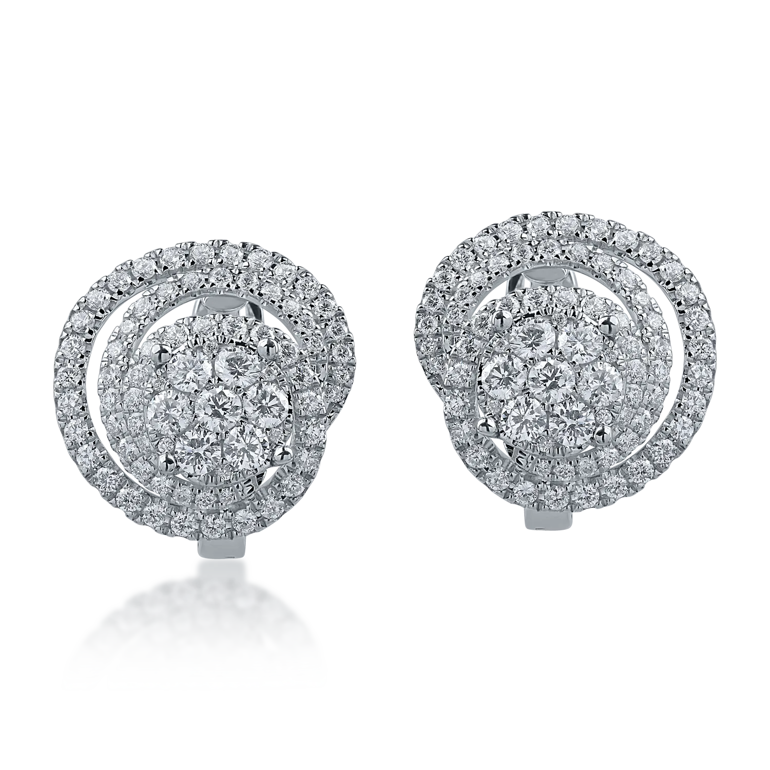 White gold earrings with 0.93ct diamonds