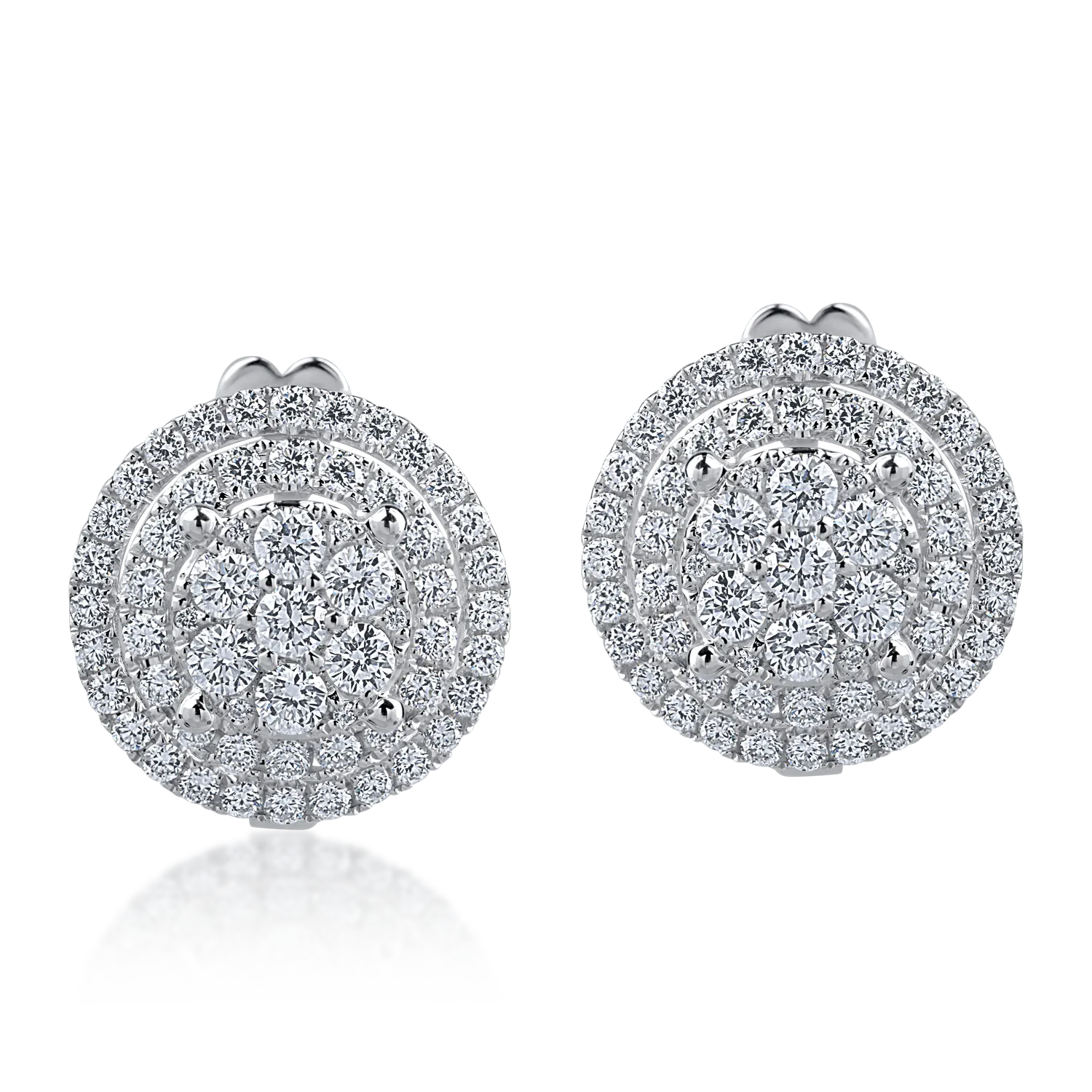 Cercei din aur alb cu diamante de 1.02ct-156062