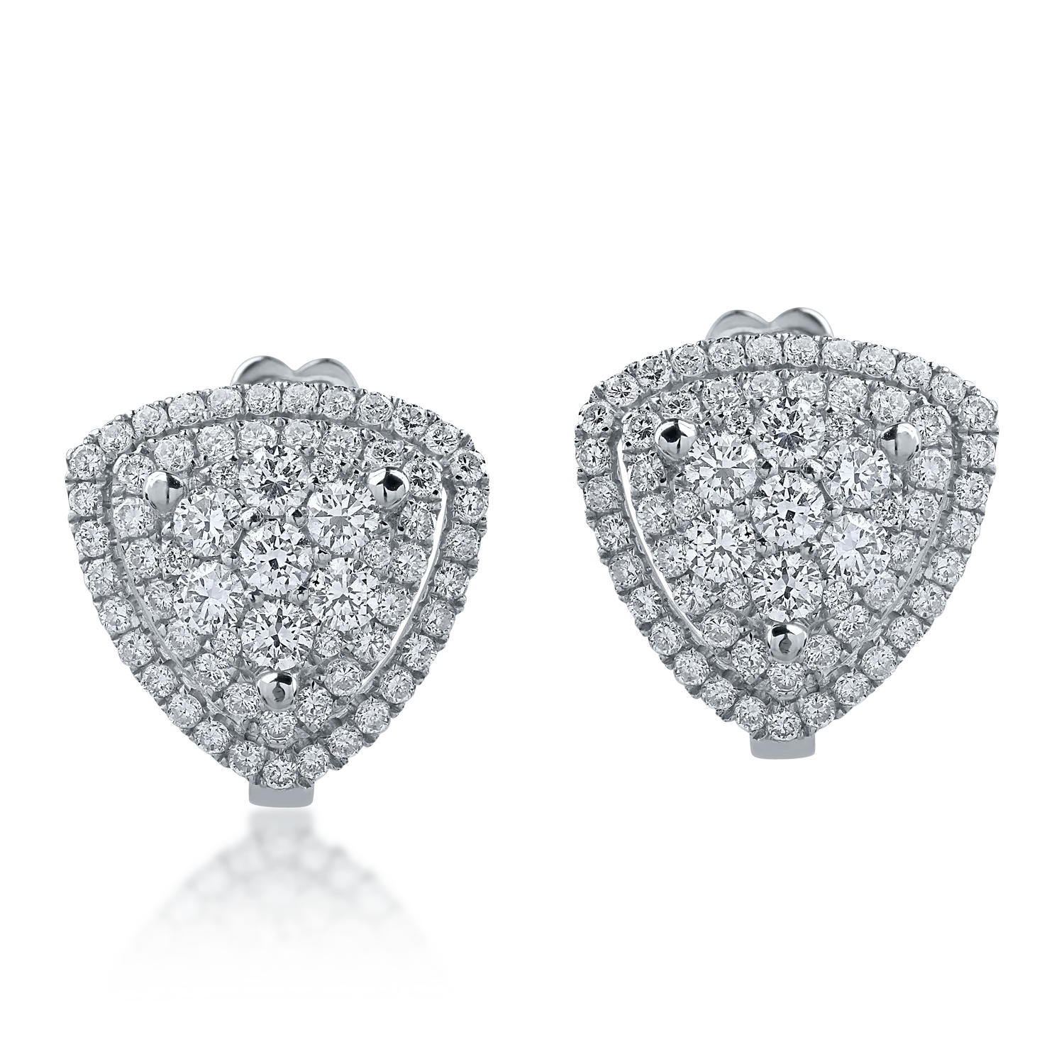 Cercei din aur alb cu diamante de 1.05ct-156118