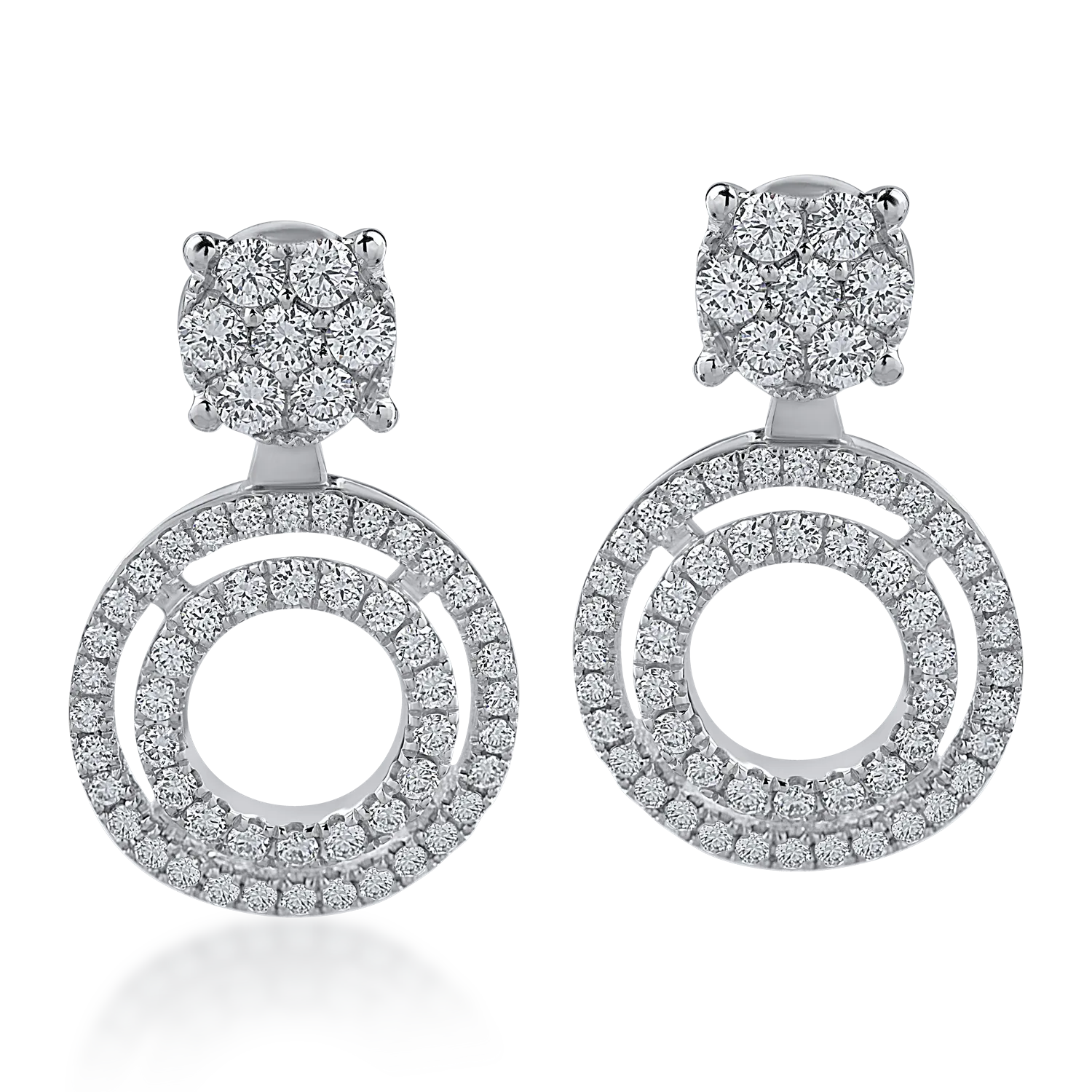 White gold earrings with 0.59ct diamonds