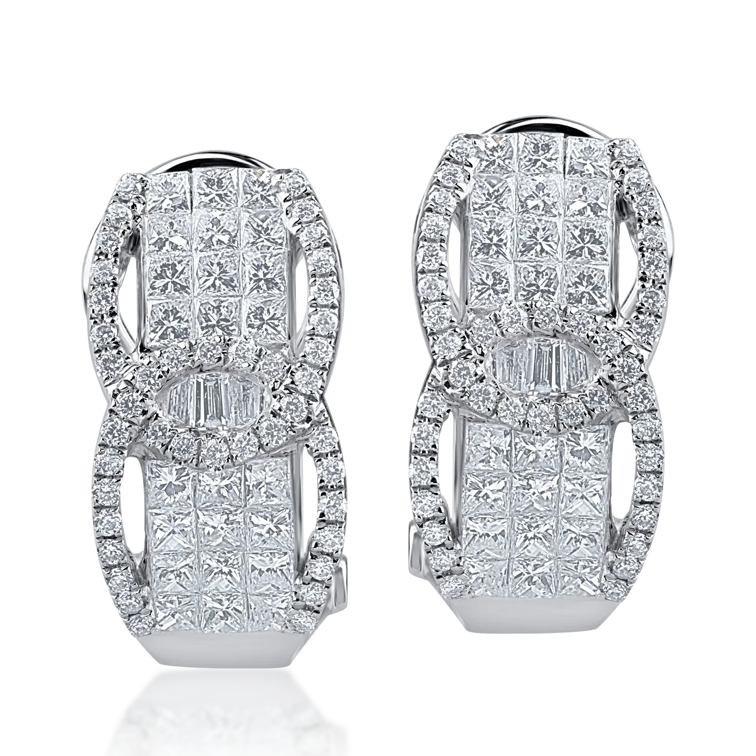 White gold earrings with 1.41ct diamonds