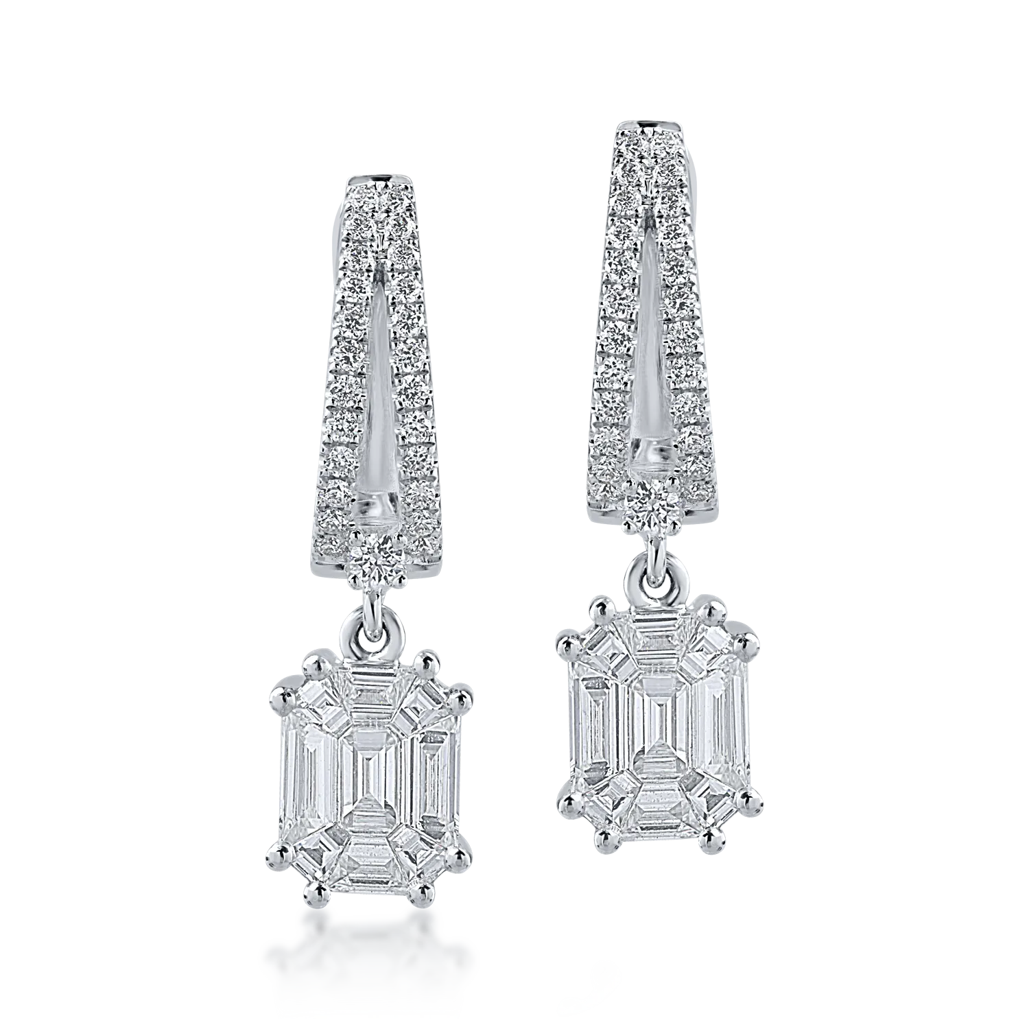 White gold earrings with 0.97ct diamonds
