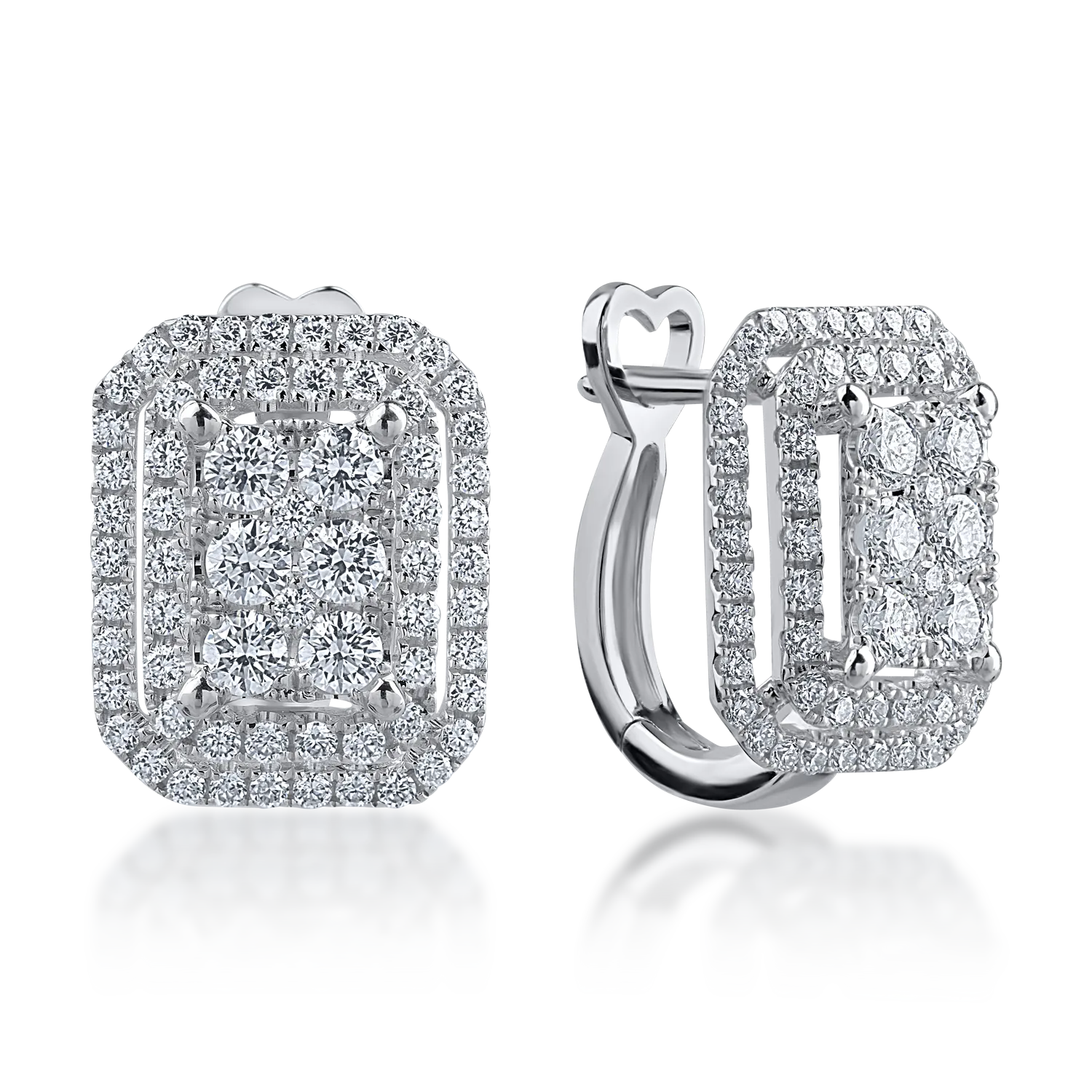 White gold earrings with 0.8ct diamonds