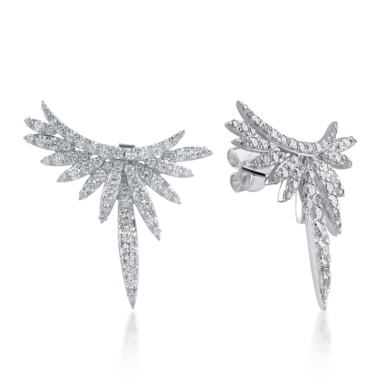 White gold earrings with 2.08ct diamonds