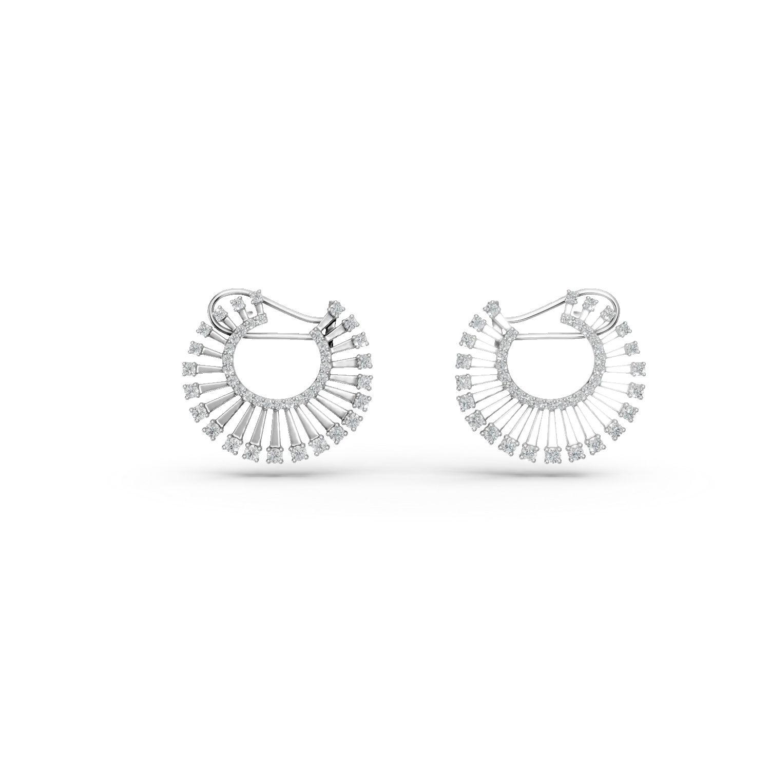 White gold geometric earrings with 1.31ct diamonds-156273