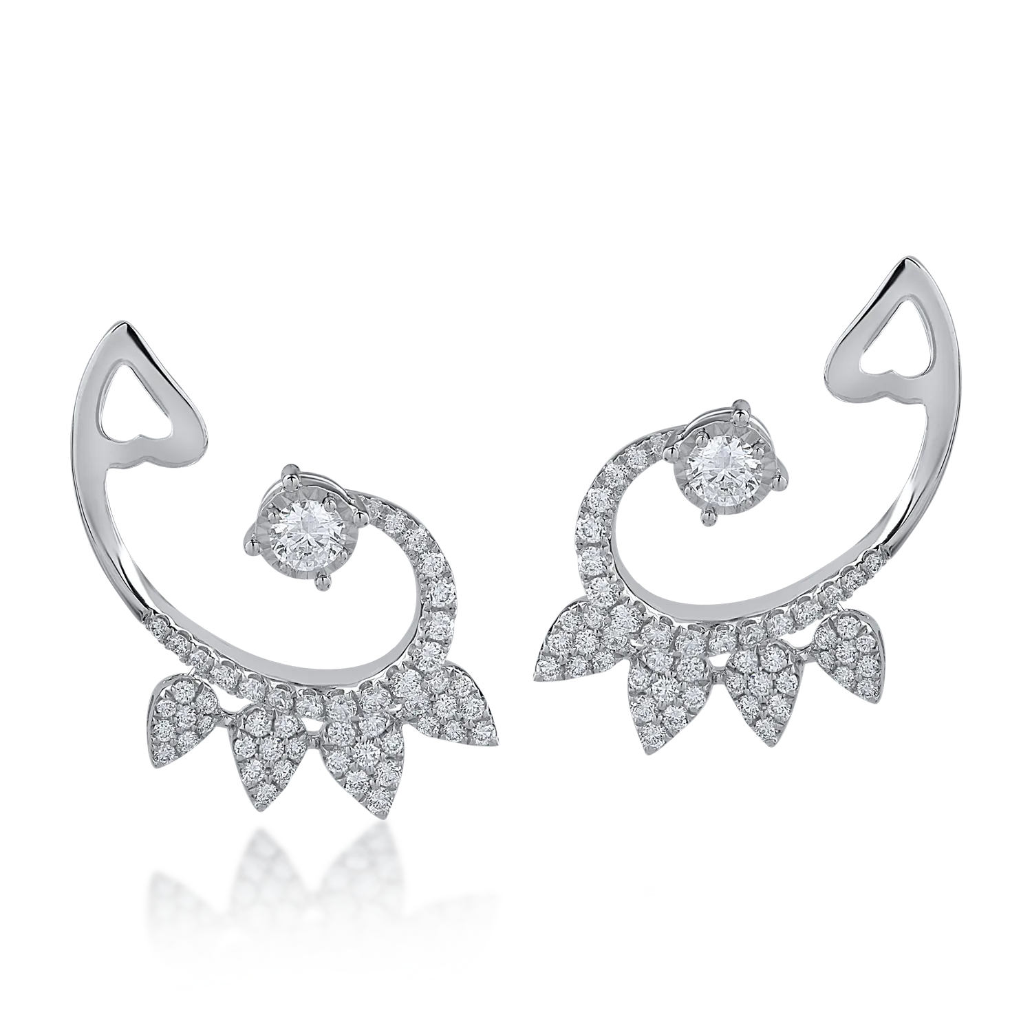 Cercei din aur alb cu diamante de 0.67ct-156281