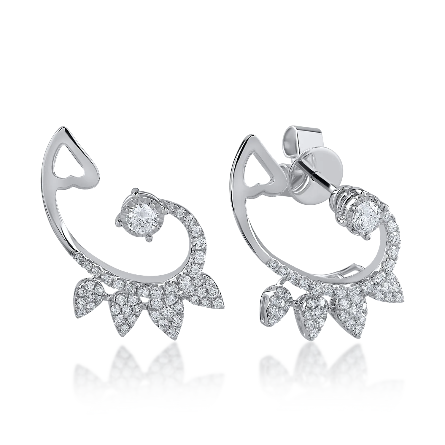 White gold earrings with 0.67ct diamonds