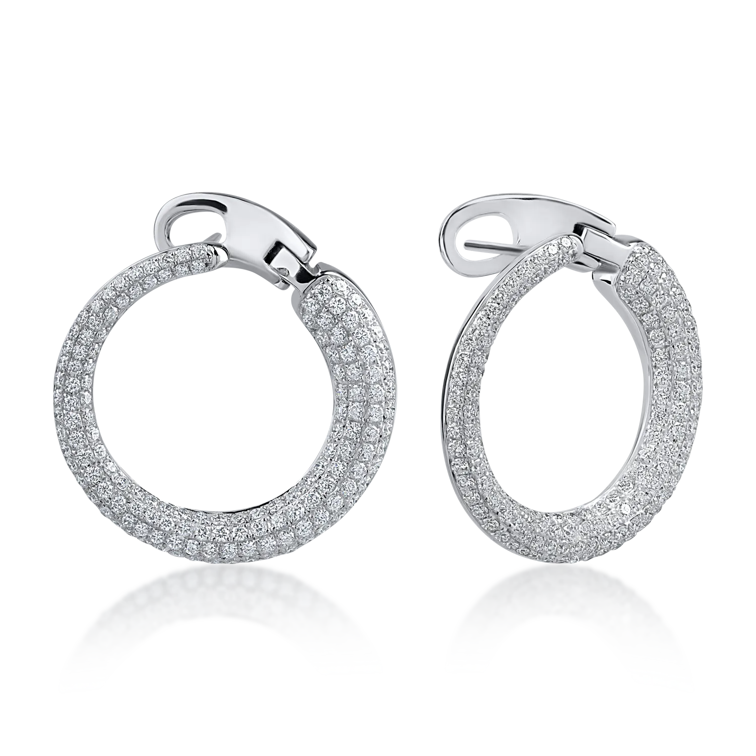 Обеци от бяло злато с 1.6ct диаманти