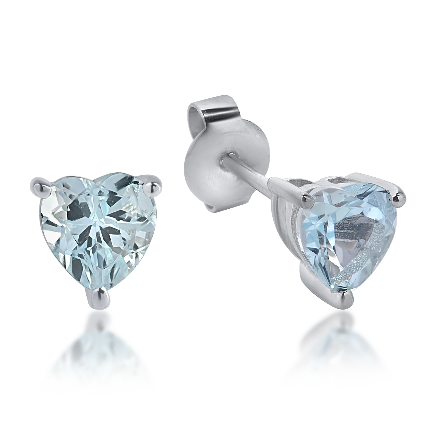 Cercei din aur alb cu aquamarine de 0.9ct