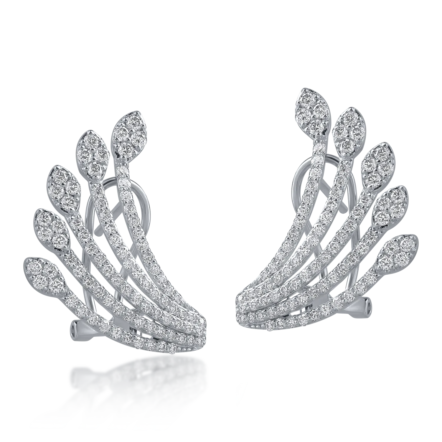 Cercei din aur alb cu diamante de 1.44ct-156419