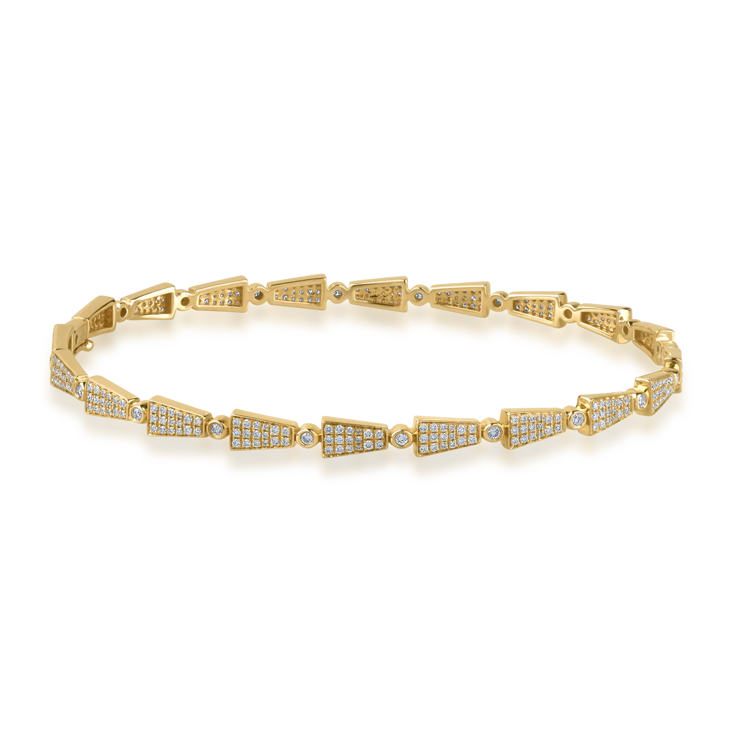 Yellow gold bracelet with 1.1ct diamonds