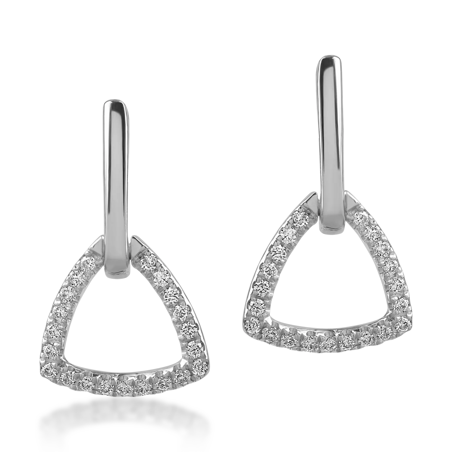 Cercei din aur alb cu diamante de 0.16ct-163691