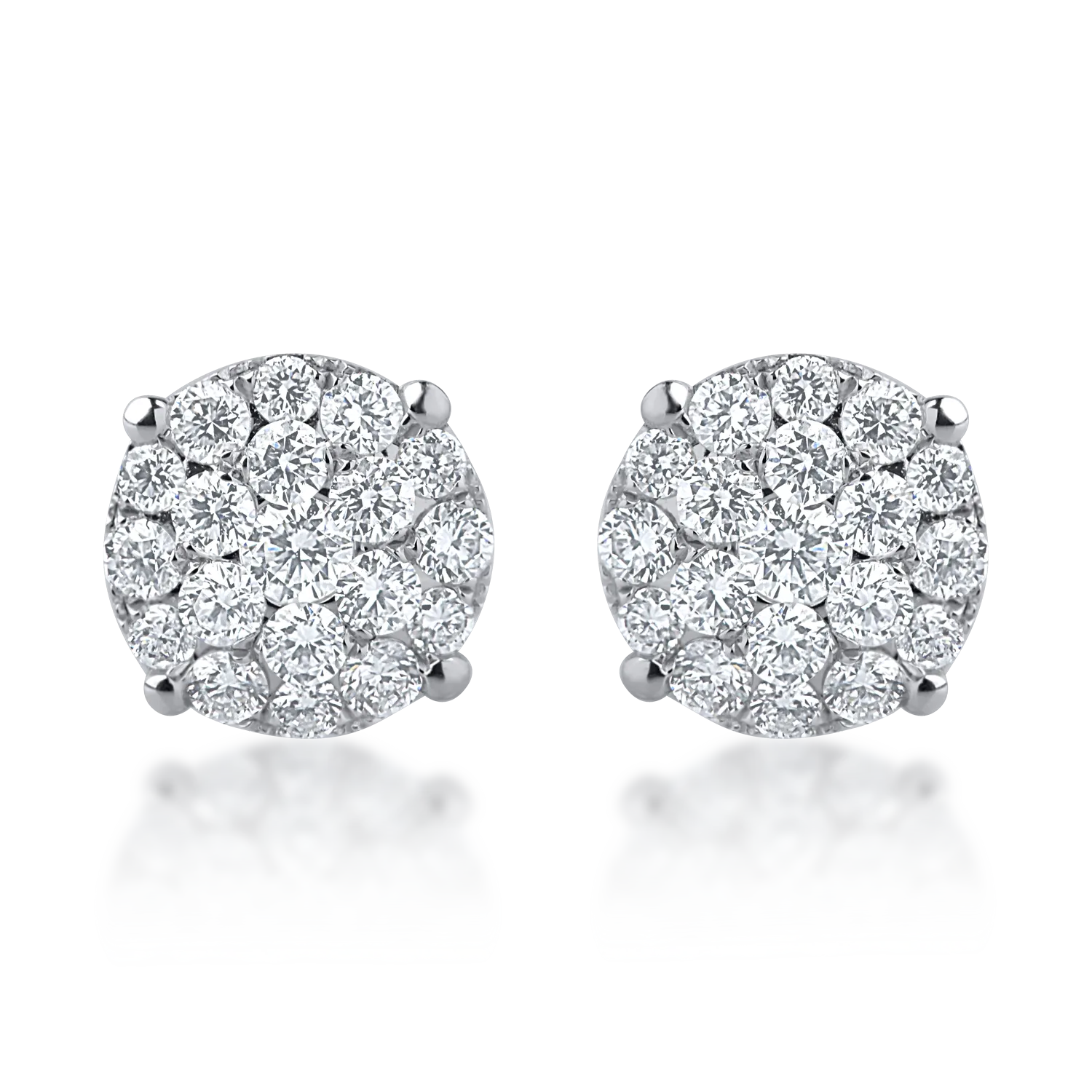 White-rose gold earrings with 0.83ct diamonds