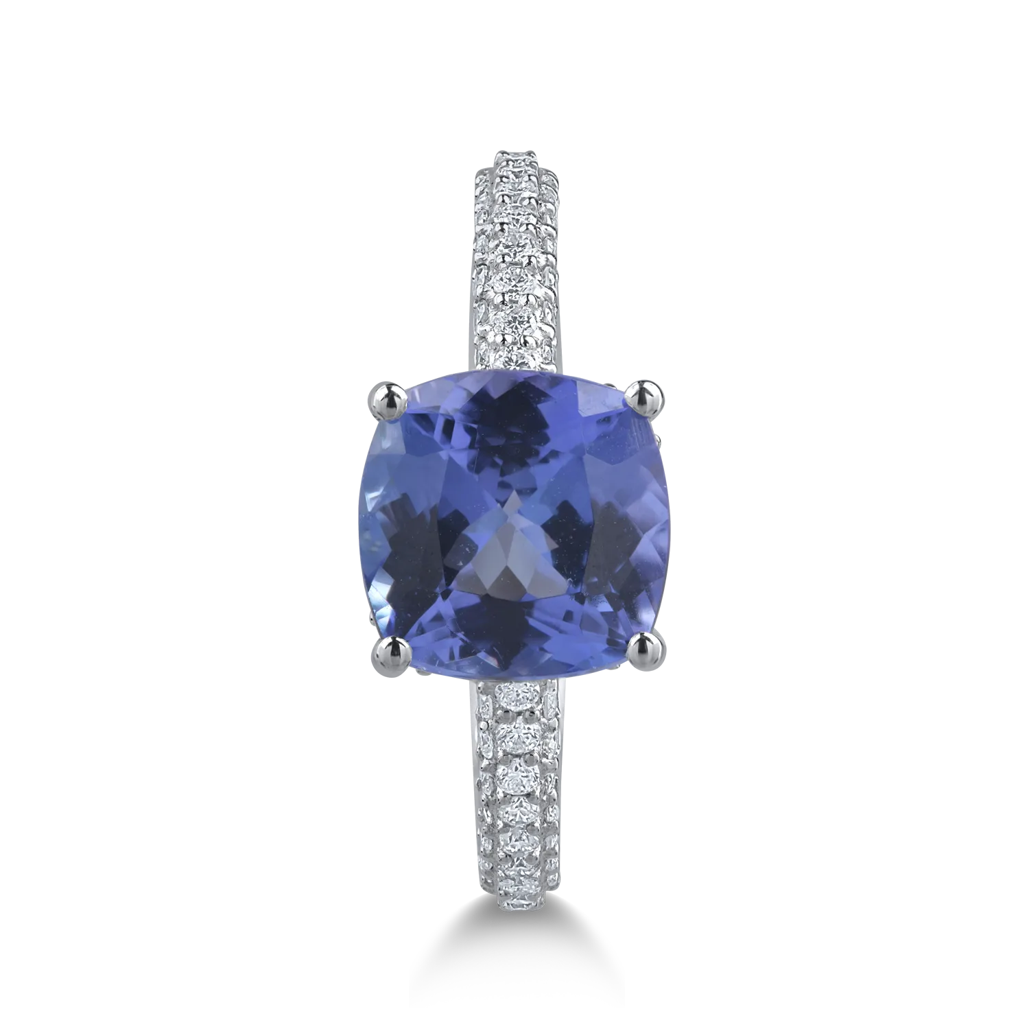 White gold ring with 3.39ct tanzanite and 0.683ct diamonds