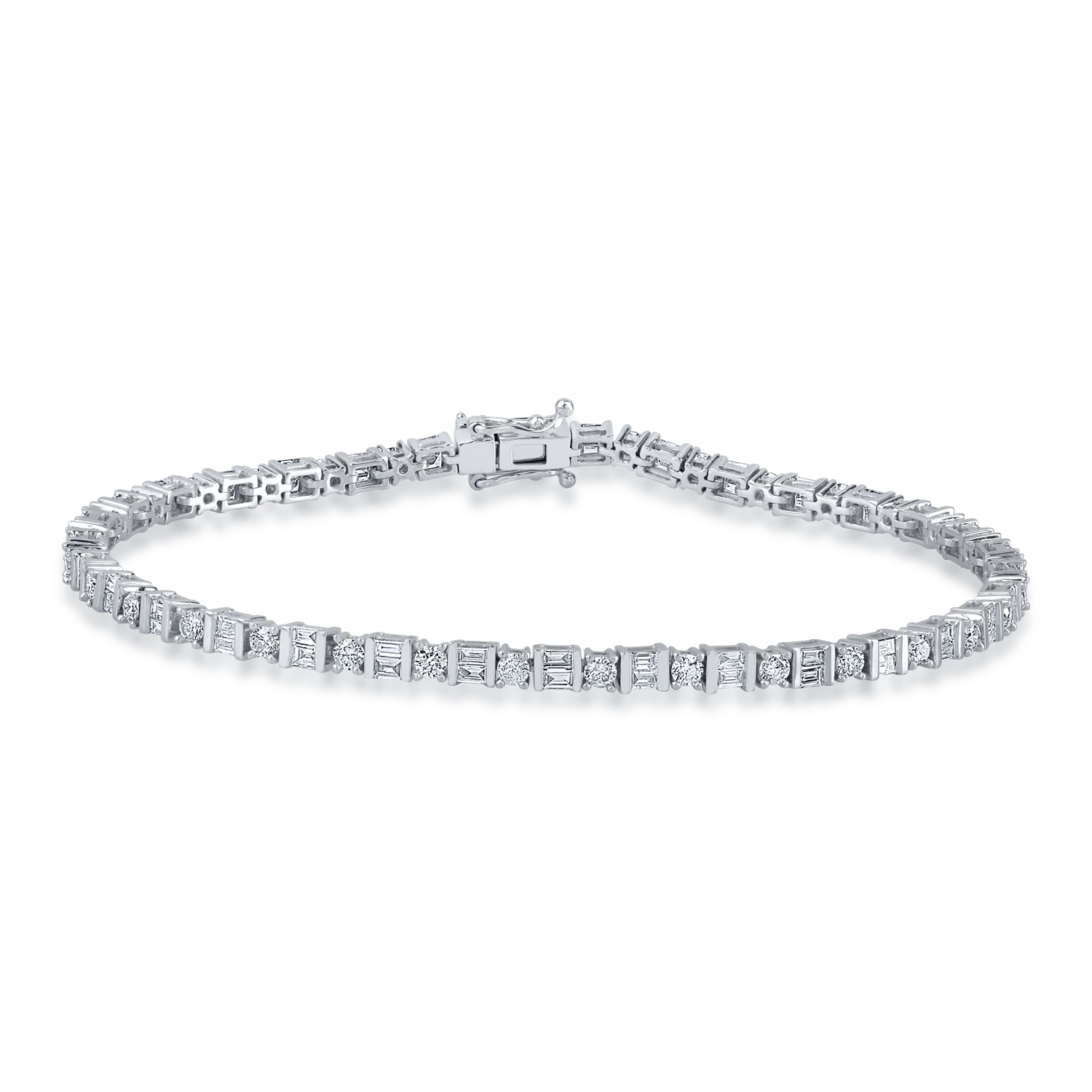 White gold tennis bracelet with 2.99ct diamonds