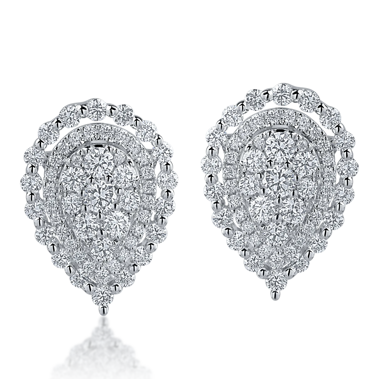 White gold earrings with 0.86ct diamonds