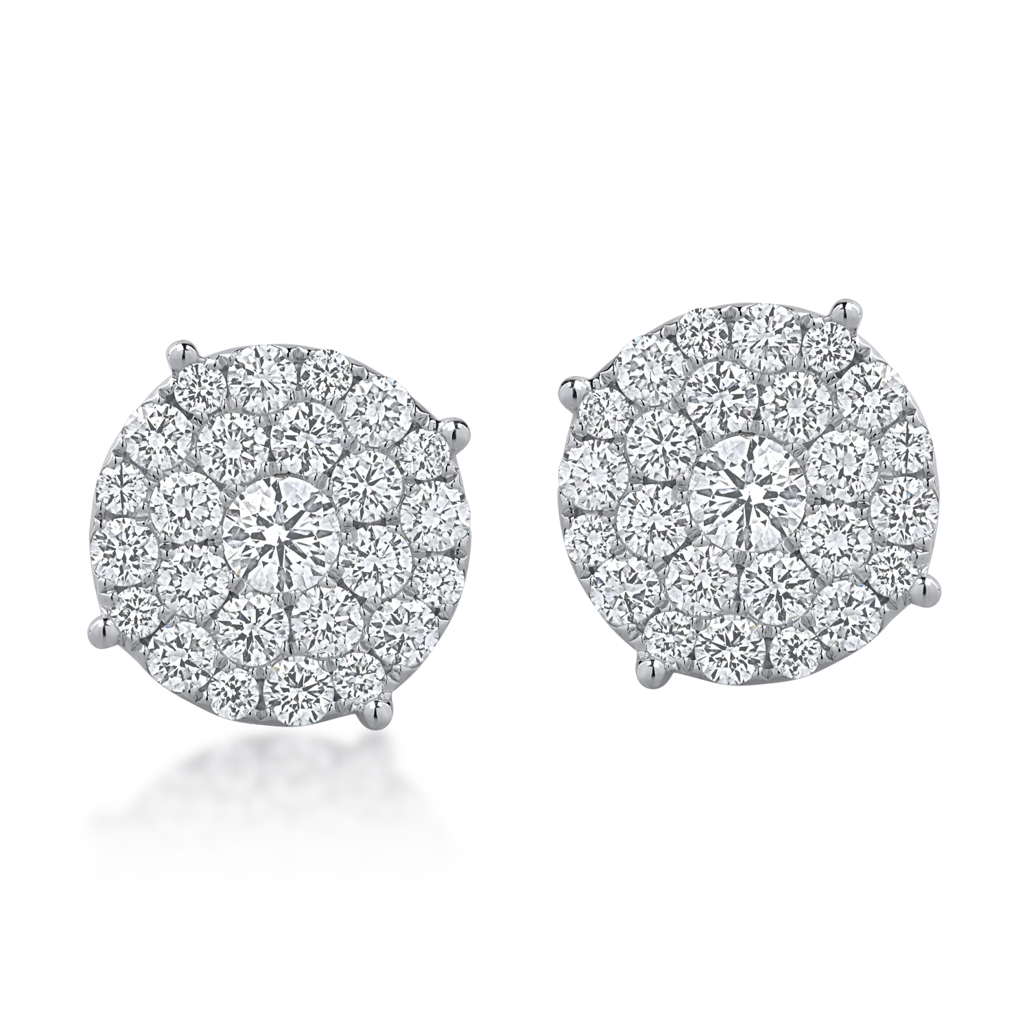 White gold earrings with 1.31ct diamonds