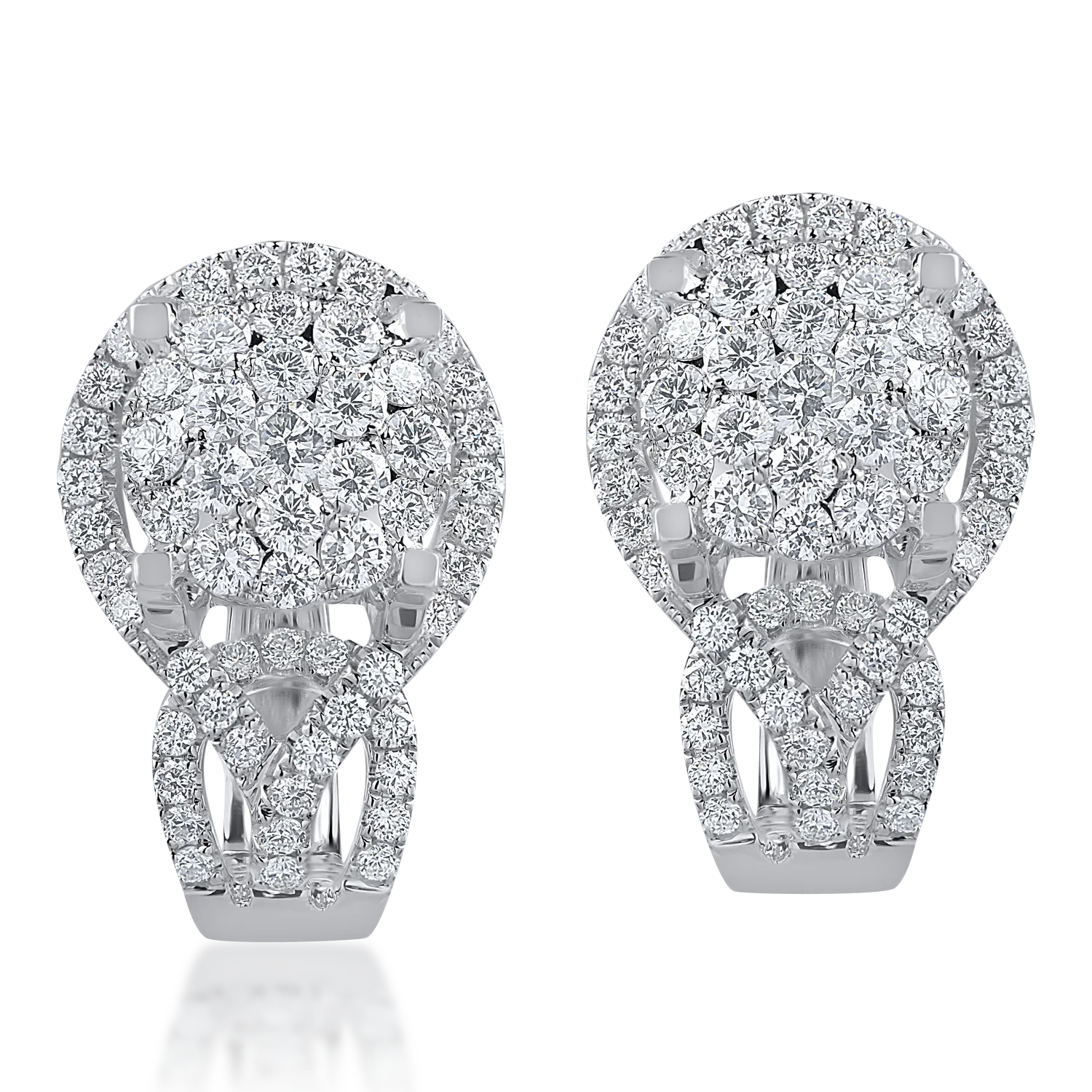White gold earrings with 0.92ct diamonds