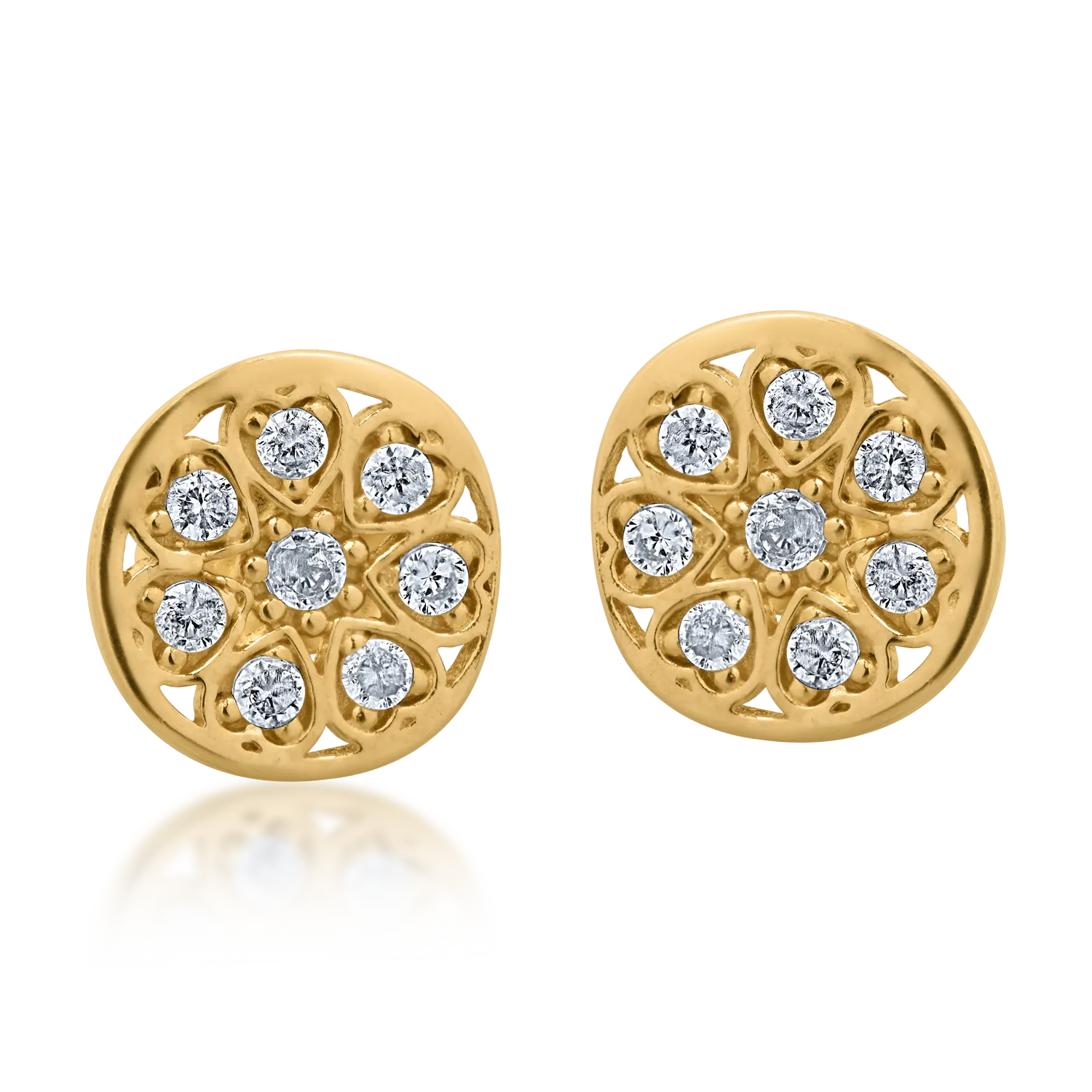 Yellow gold earrings