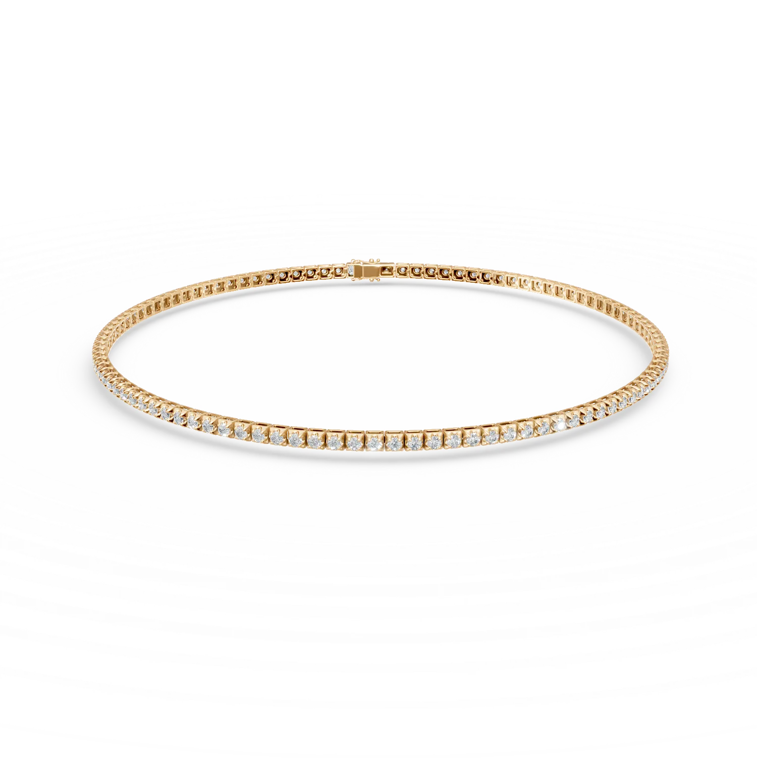 Bratara tennis din aur galben cu diamante de 0.5ct