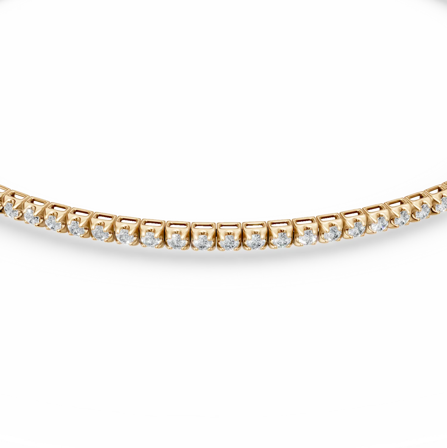 Bratara tennis din aur galben cu diamante de 0.5ct