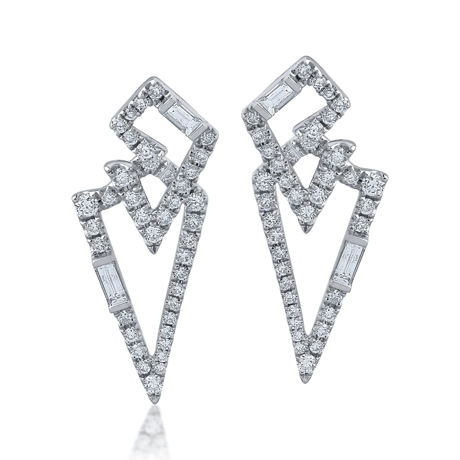 Kolczyki z białego złota z diamentami o masie 0.8ct-156827