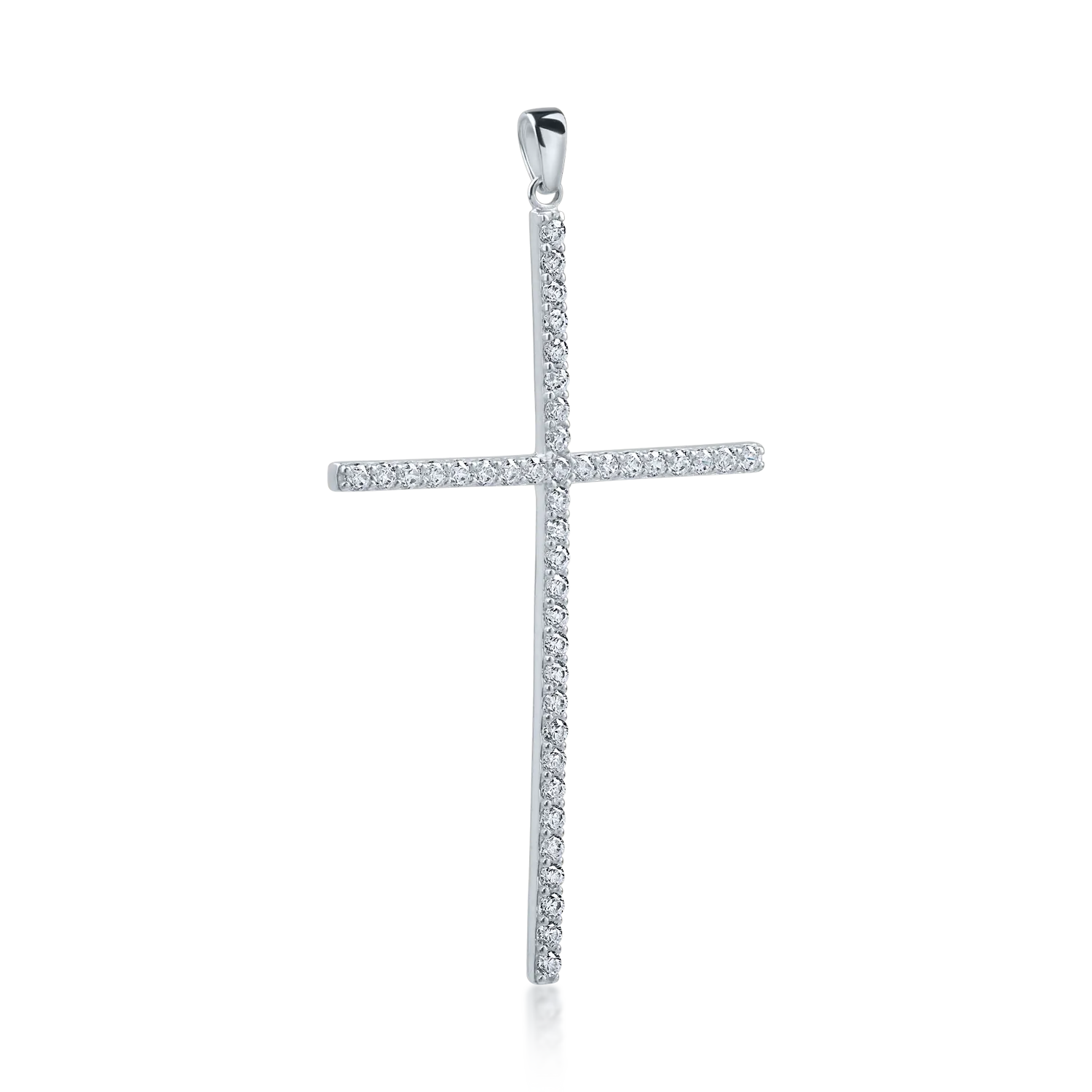 White gold cross pendant