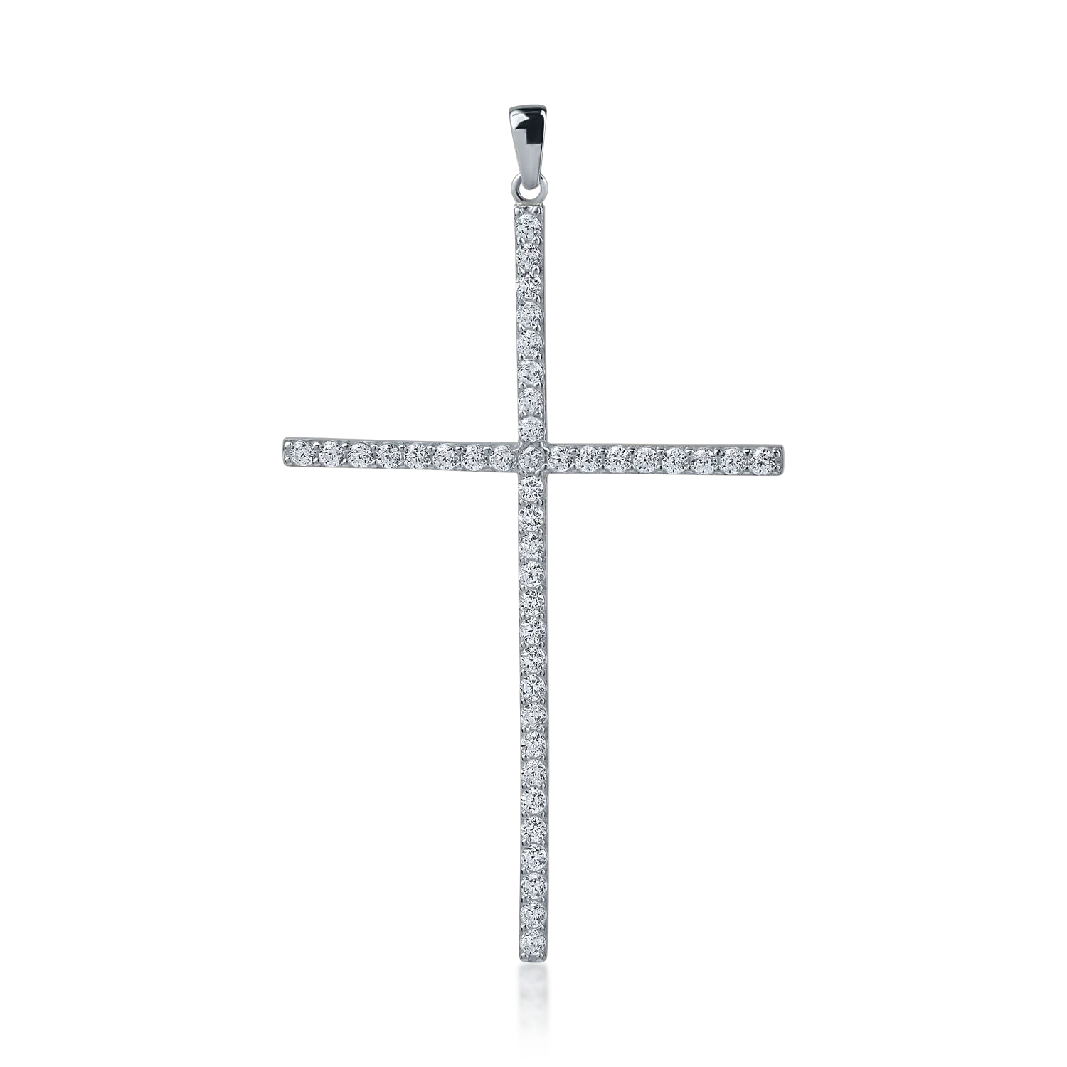 Pandantiv cruce din aur alb-162785