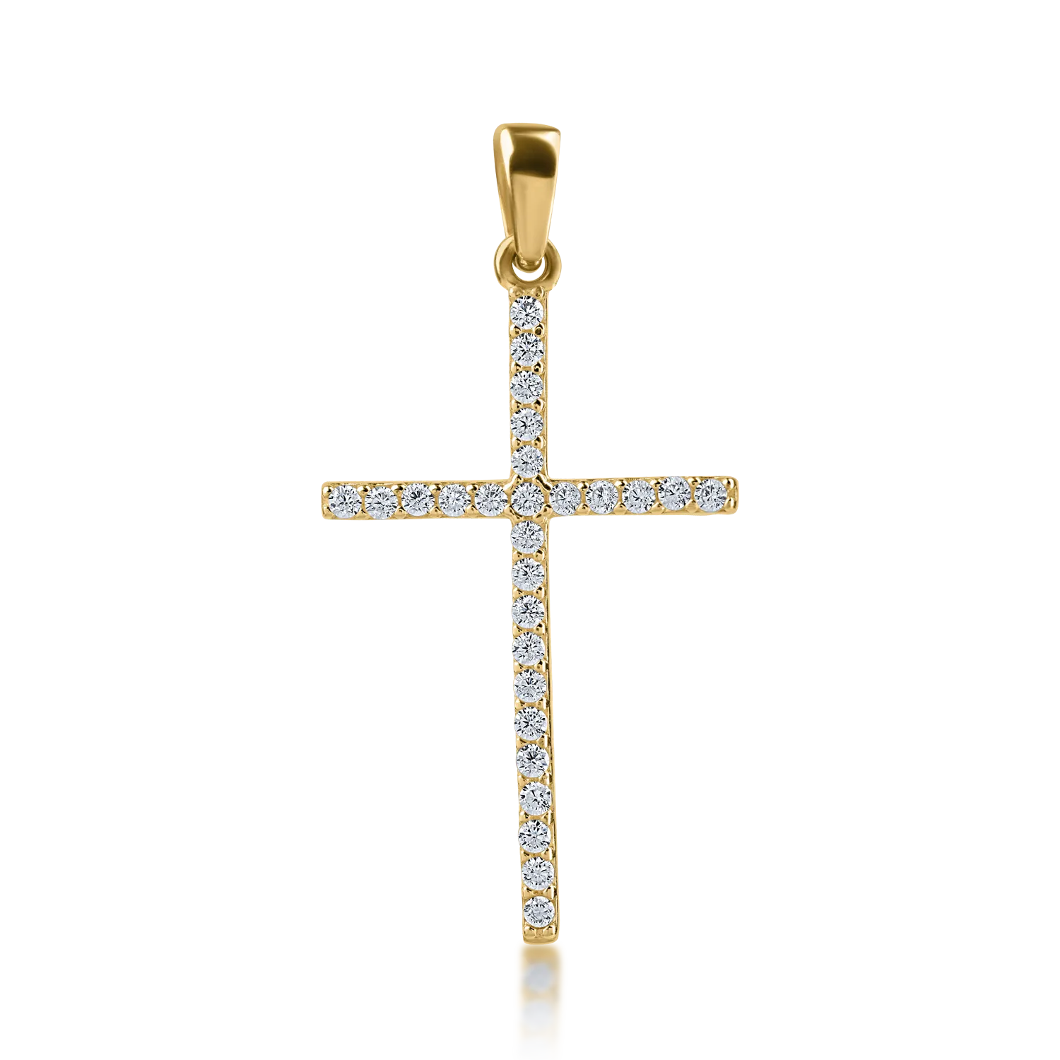 Yellow gold cross pendant