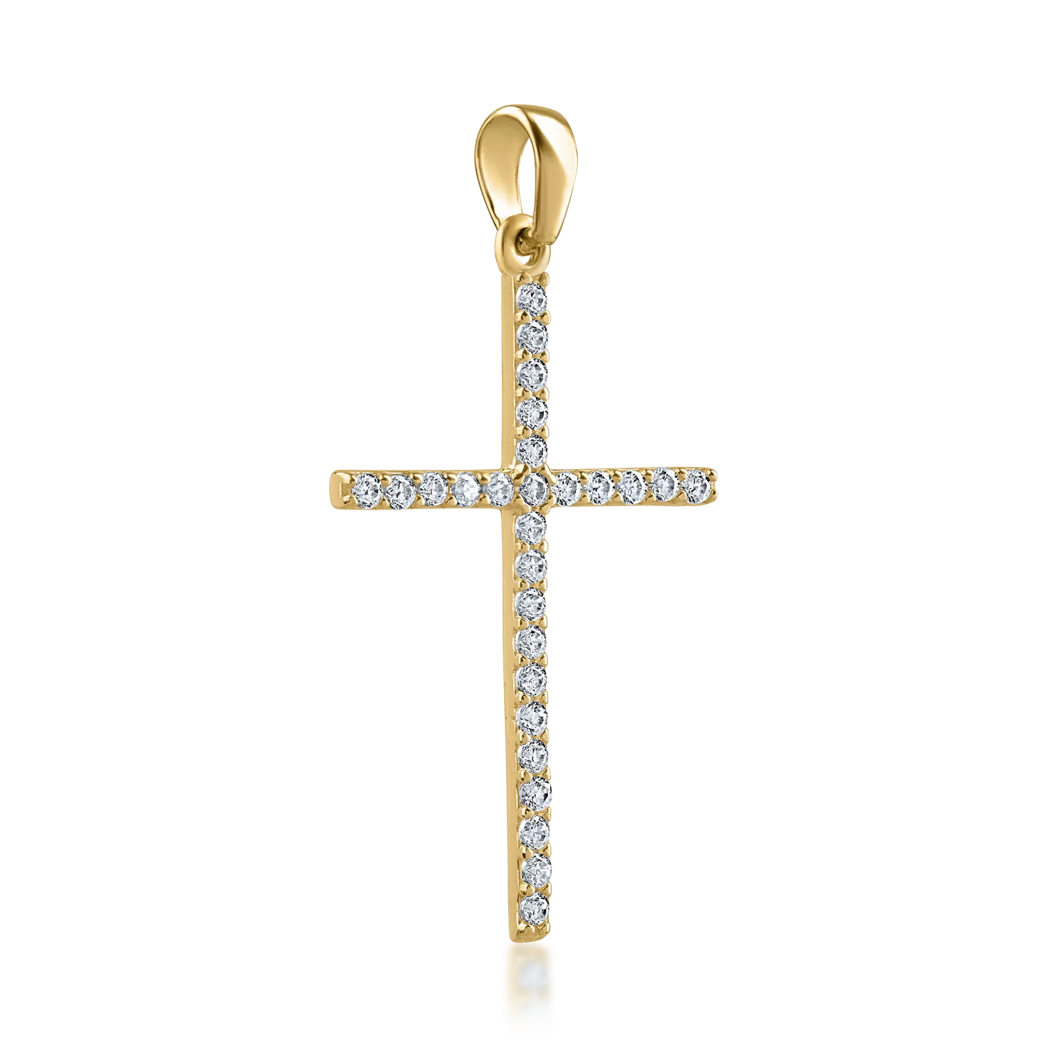 Yellow gold cross pendant