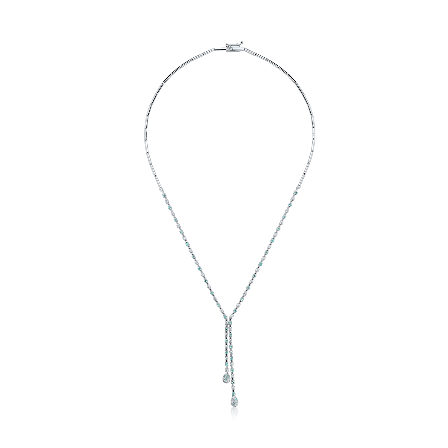 White gold necklace with 1ct topazes and 0.94ct diamonds