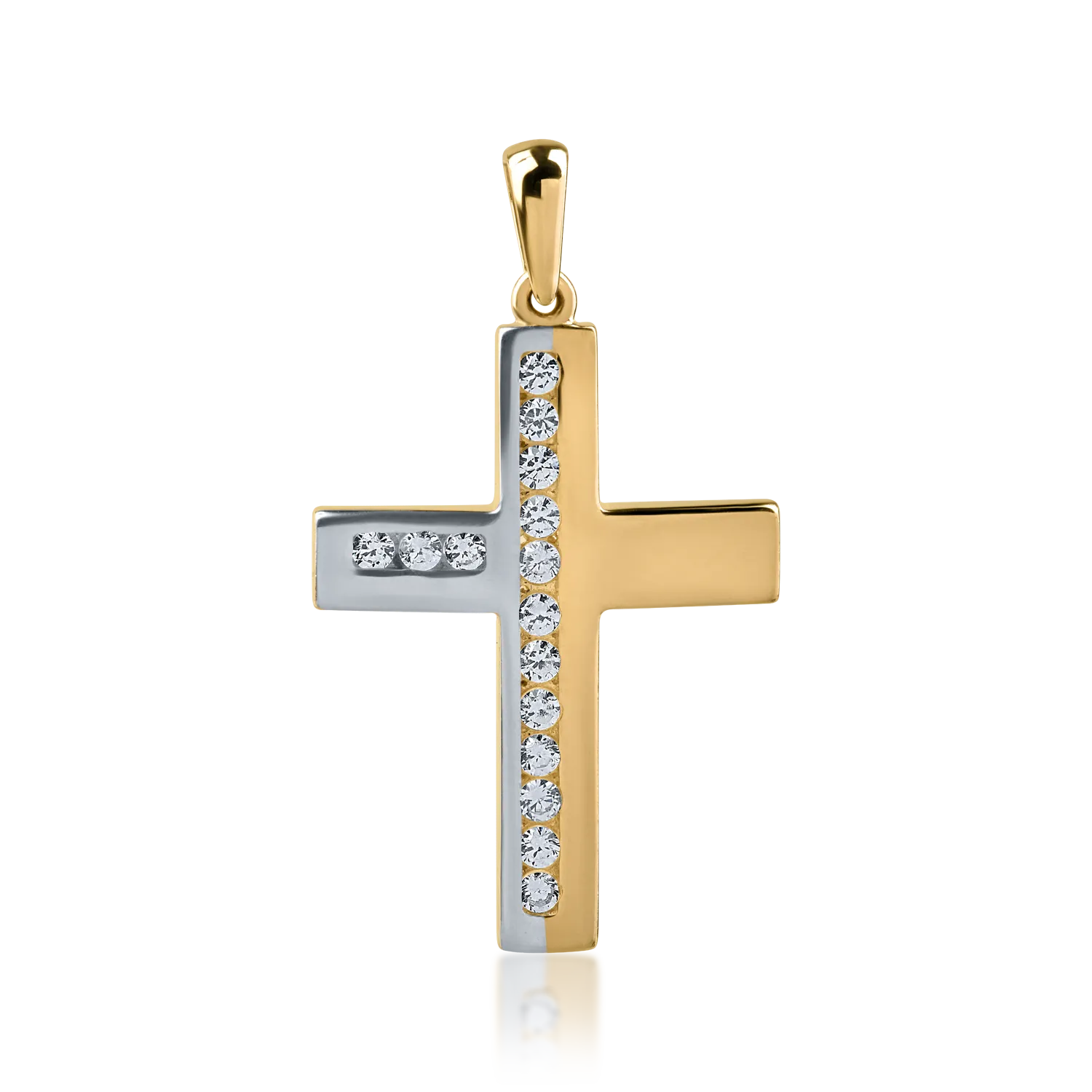 White-yellow gold pendant