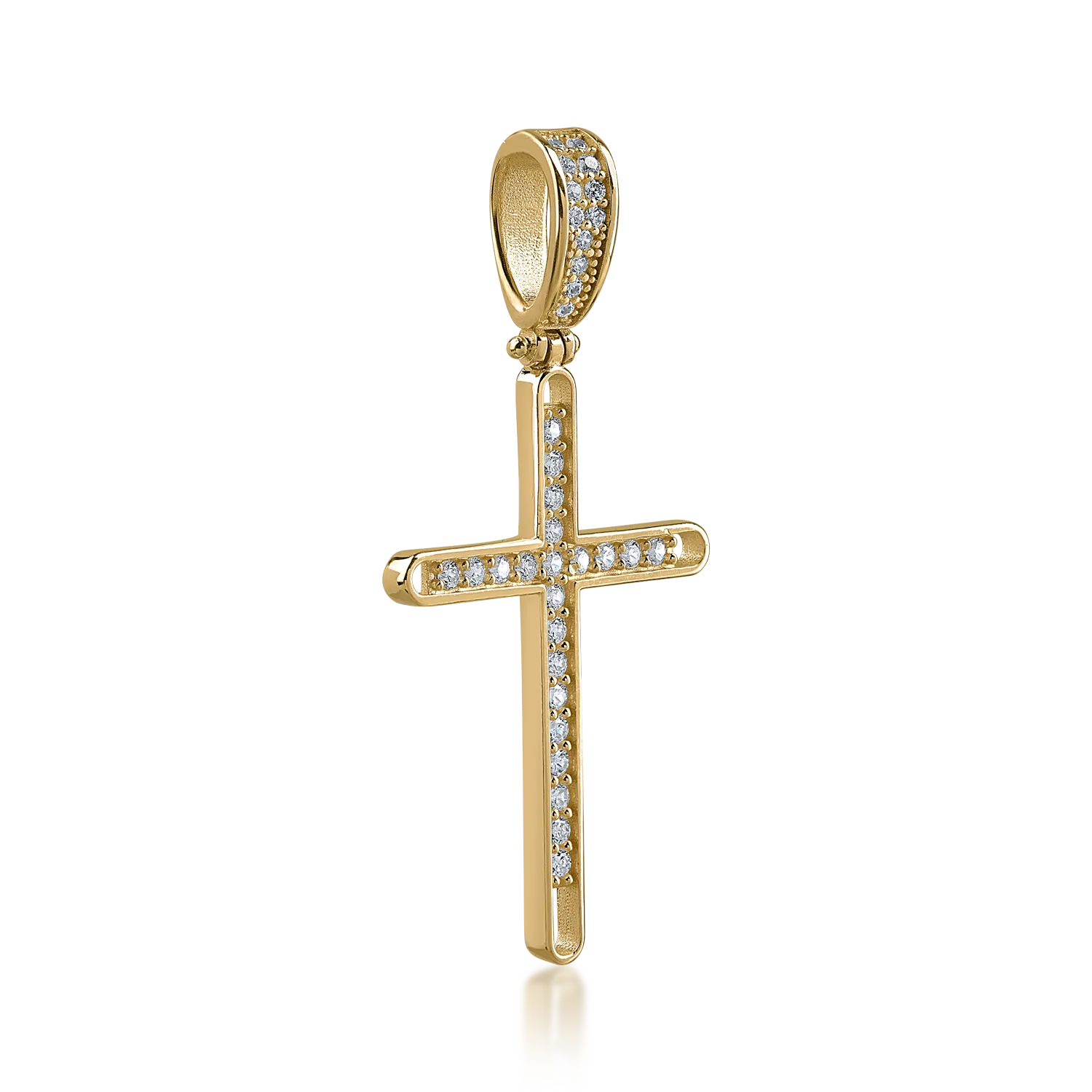 Pandantiv cruce din aur galben