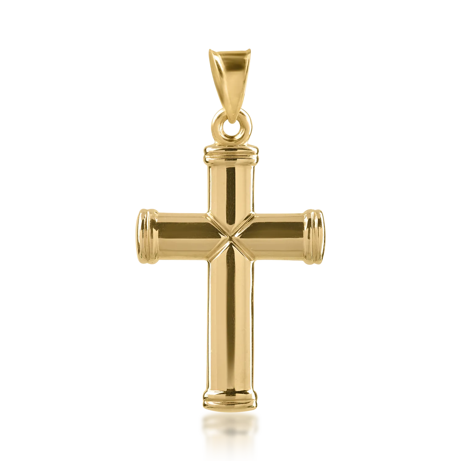 Yellow gold cross pendant