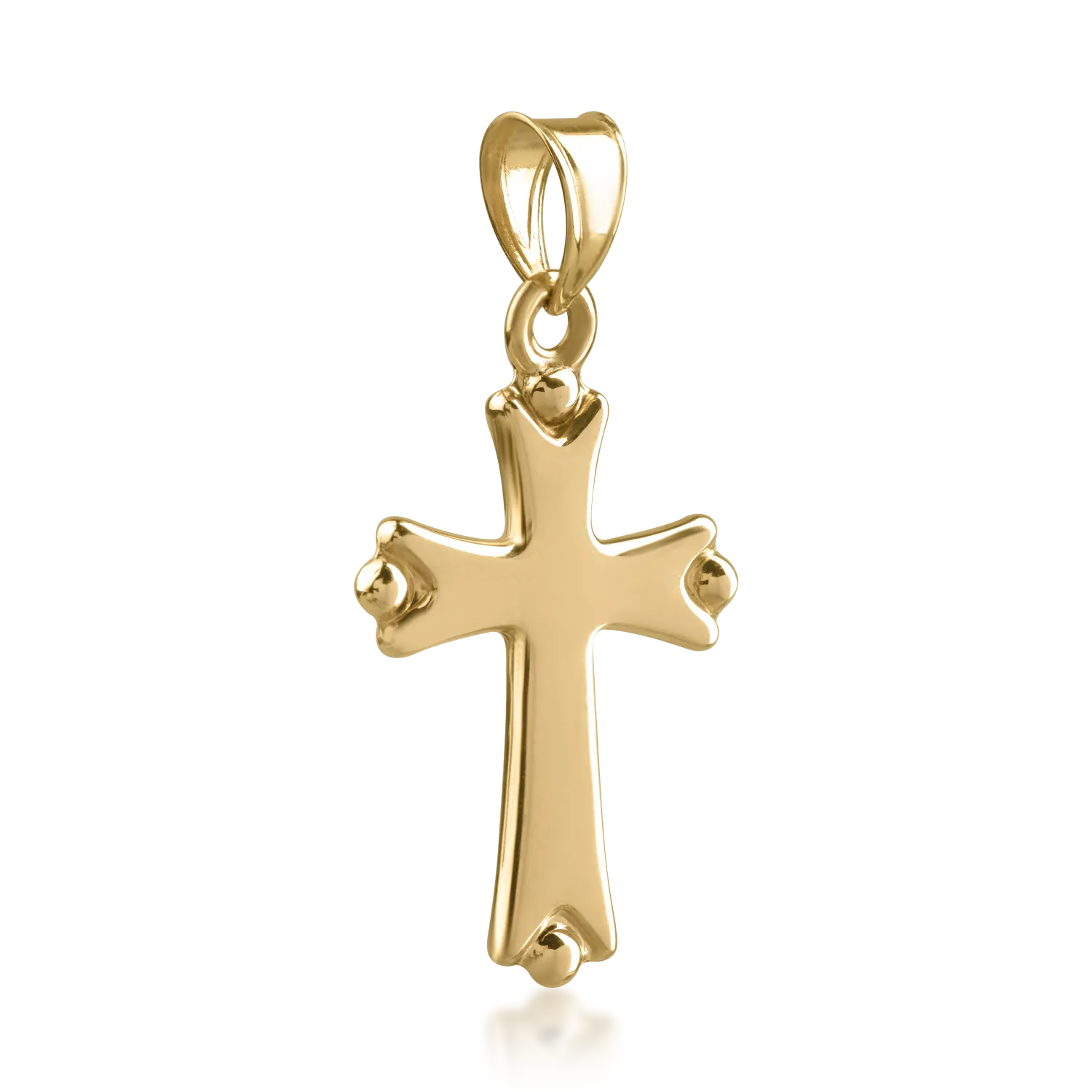 Yellow gold cross pendant