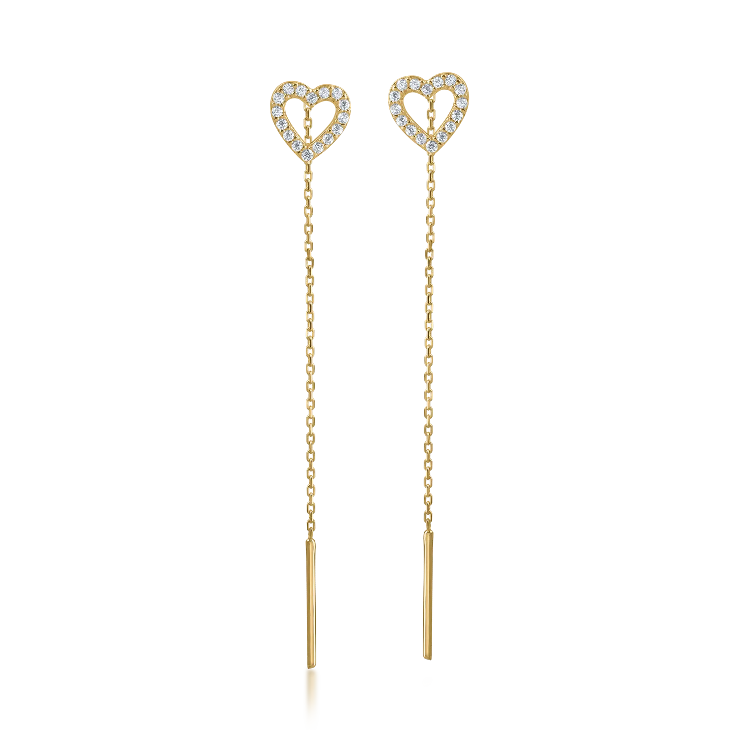 Yellow gold earrings