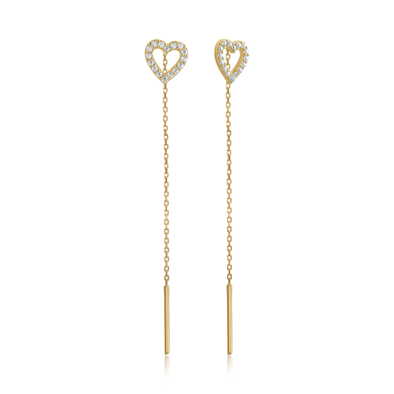 Yellow gold earrings