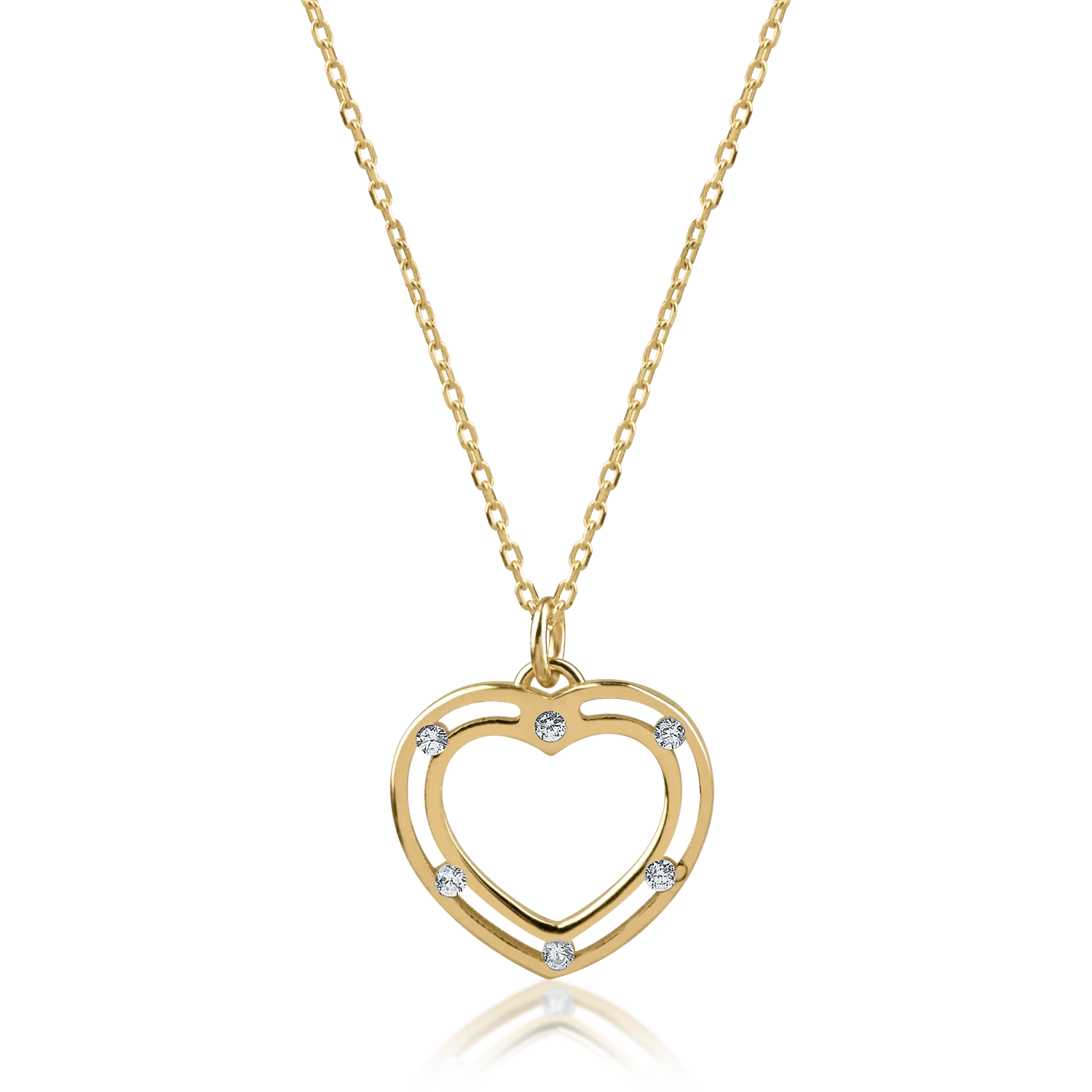 Yellow gold pendant necklace