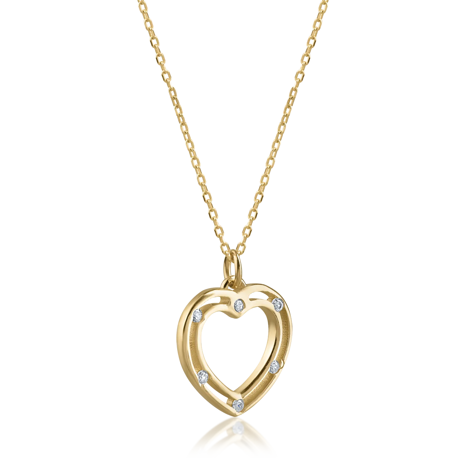 Yellow gold pendant necklace