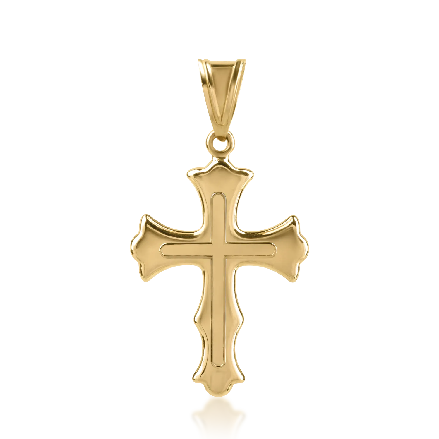 Pandantiv cruce din aur galben