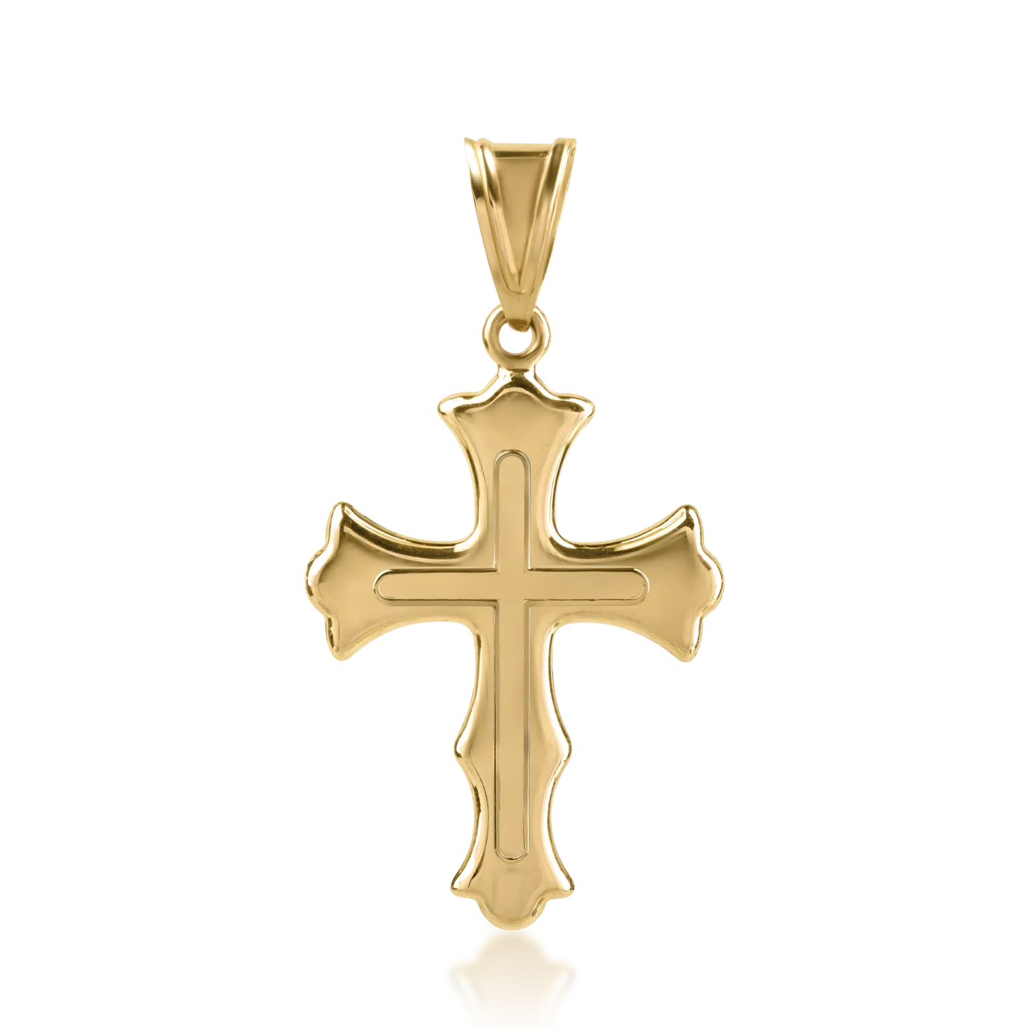 Yellow gold cross pendant