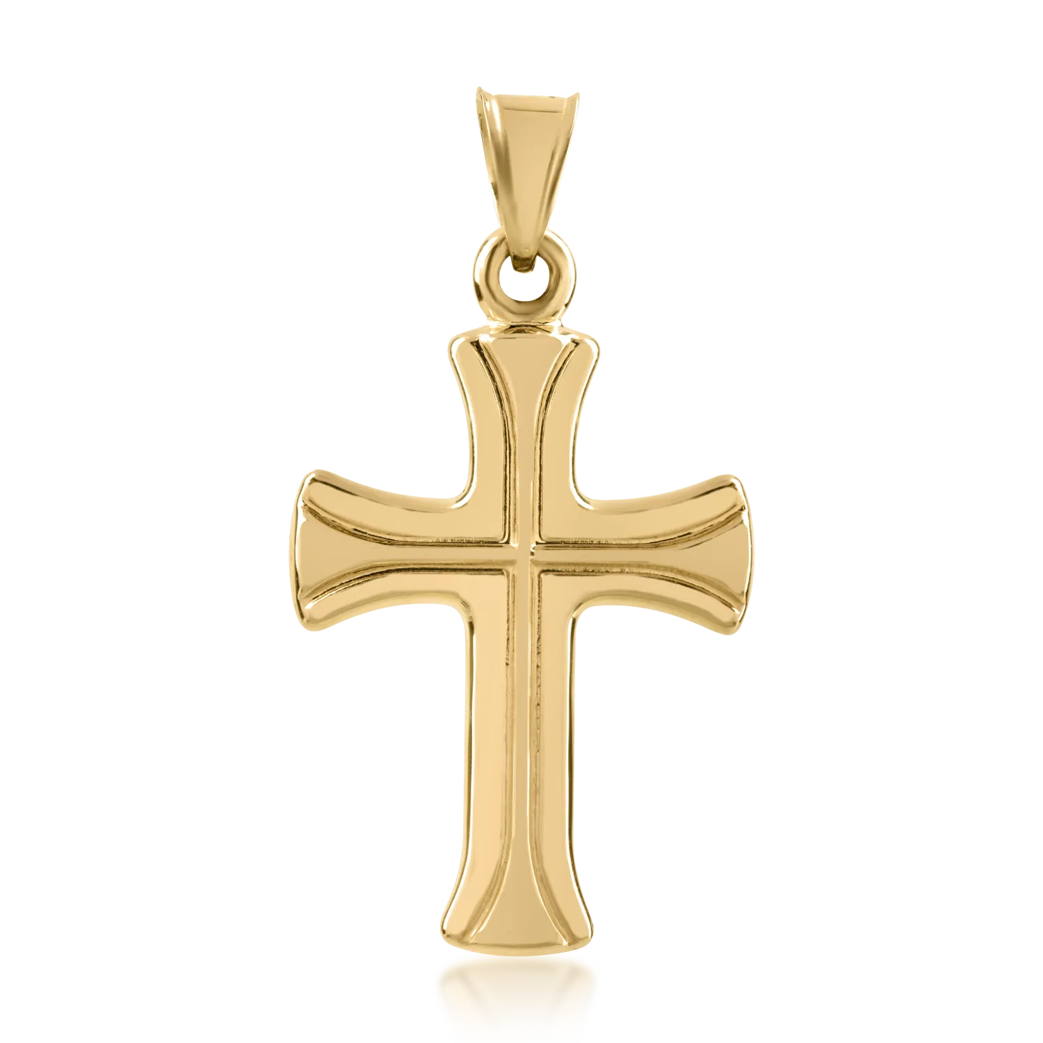 Yellow gold cross pendant