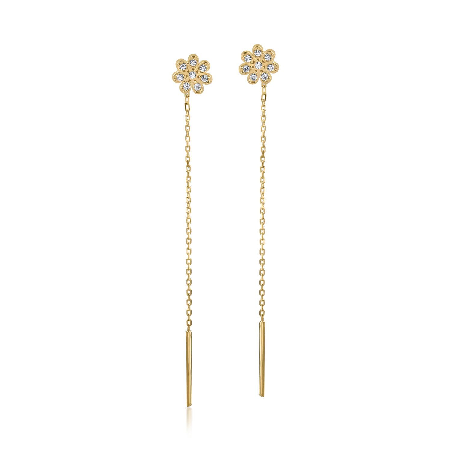 Yellow gold earrings