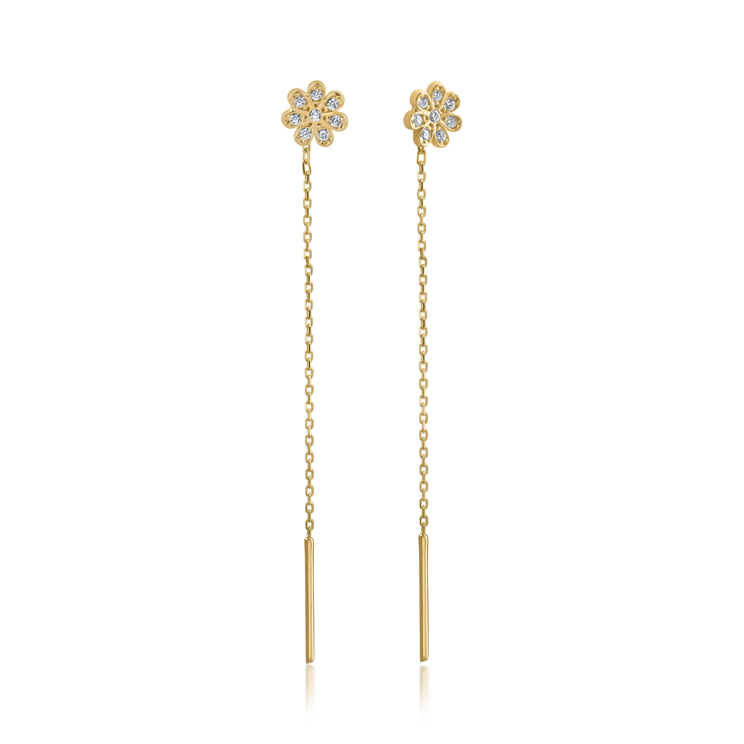 Yellow gold earrings