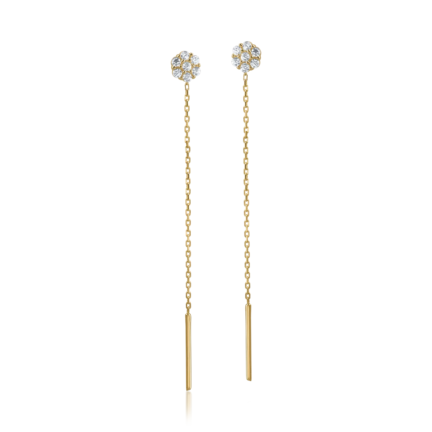 Yellow gold earrings