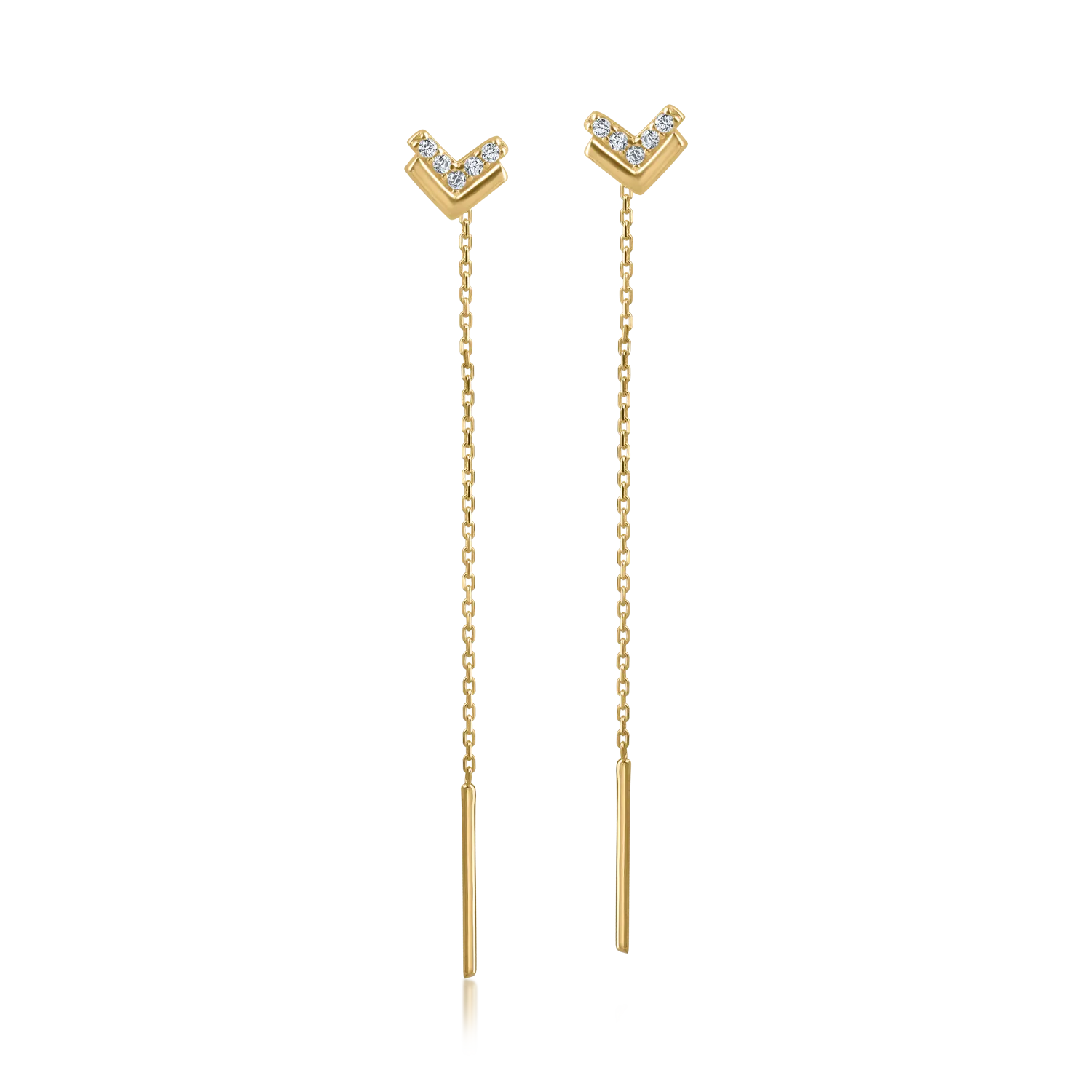 Yellow gold earrings