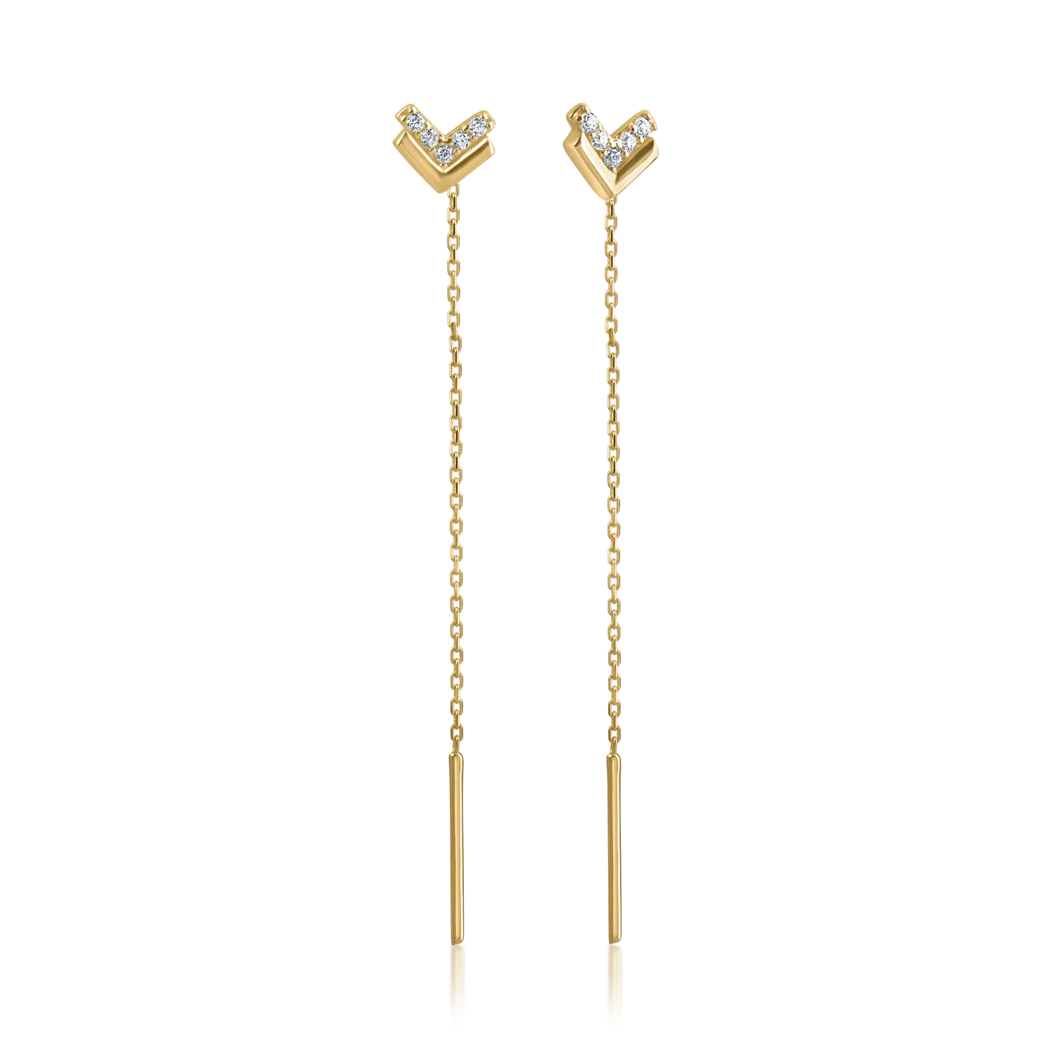 Yellow gold earrings