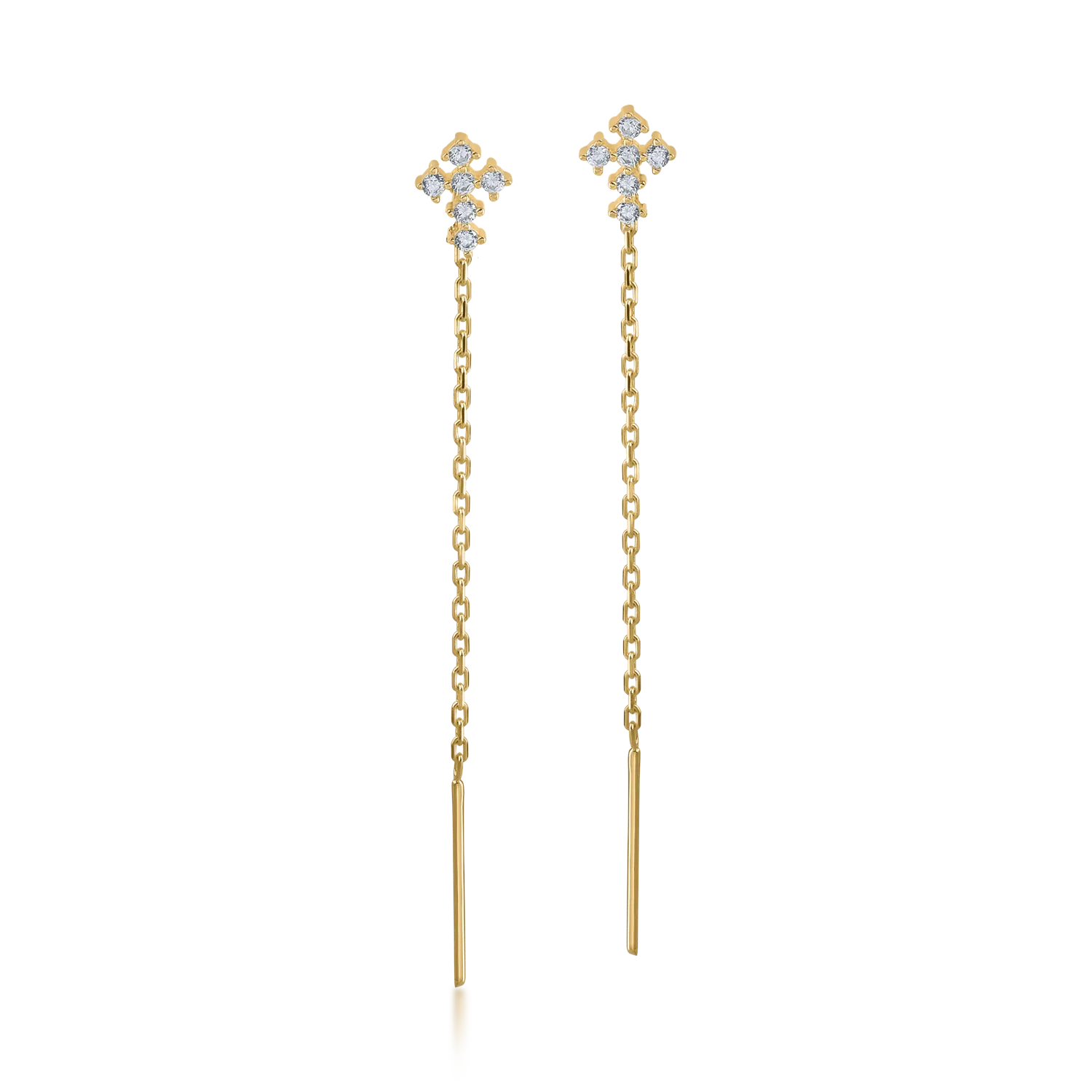 Yellow gold earrings