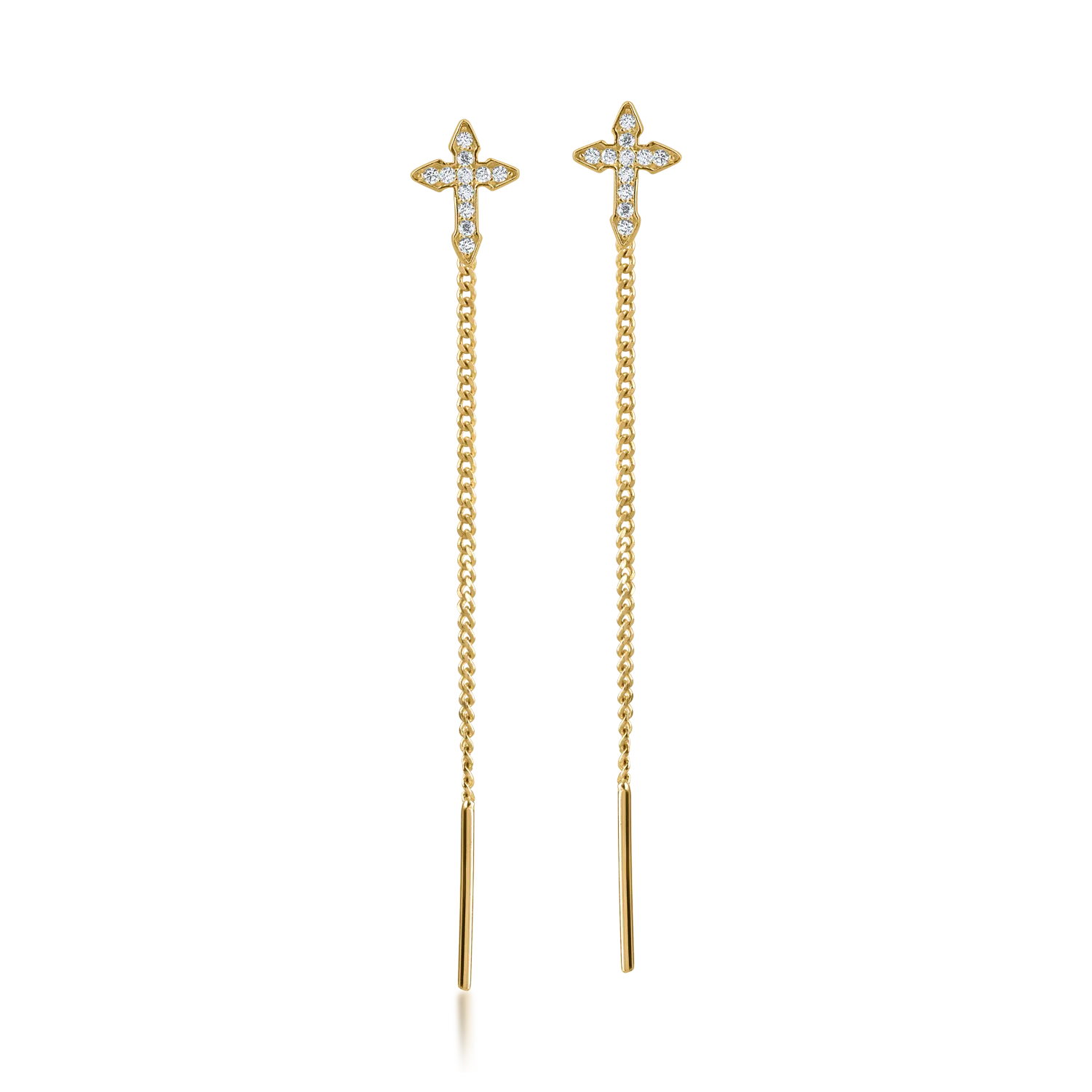 Yellow gold earrings